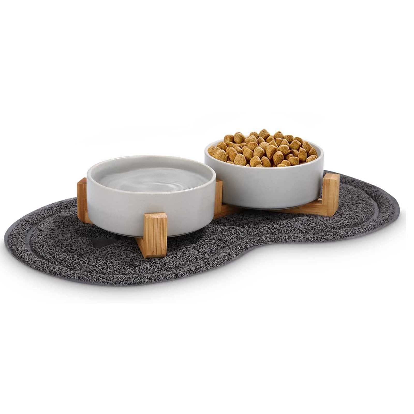 Napf Futternapf Hund Keramik Futternapf 400ml, Grau