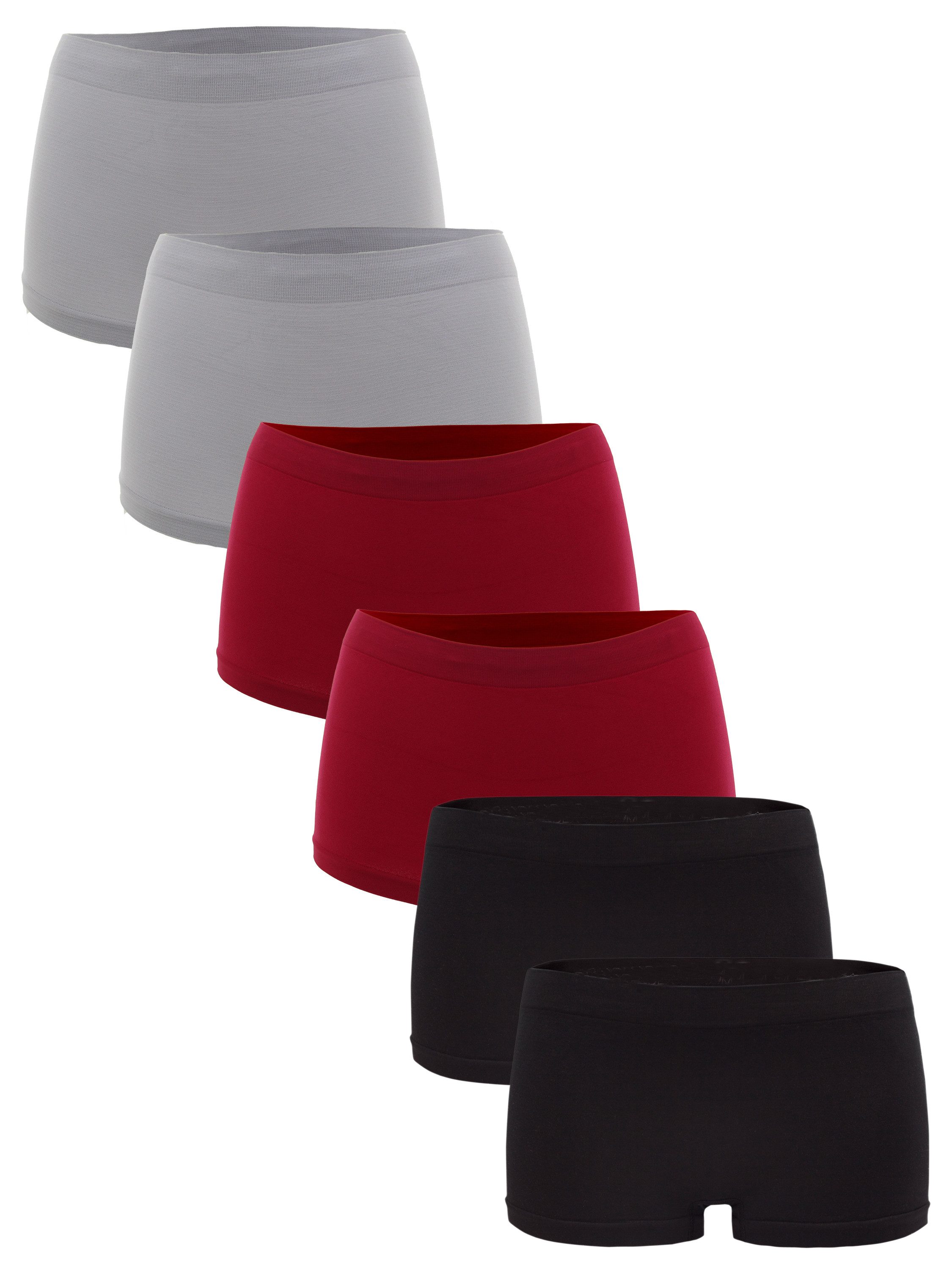 Fabio Farini Panty Damen Hipster Boxershorts - Frauen Unterhosen Slip Set Seamless (Packung, 6-St) angenehmes Tragegefühl ohne Seitliche Nähte