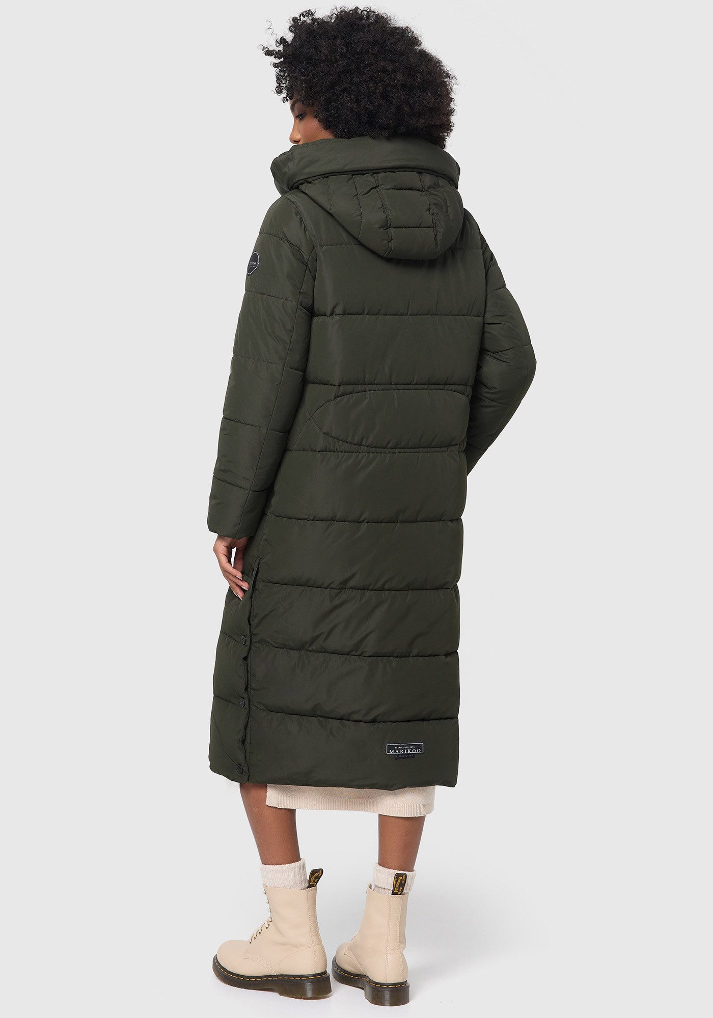 Marikoo Winterjacke Nadeshikoo XIV extra langer Winter Mantel gesteppt – Bild 4 von 5