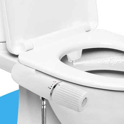 UISEBRT Bidet-Einsatz Toilette Ultra-Slim Bidet Aufsatz Doppel Düse