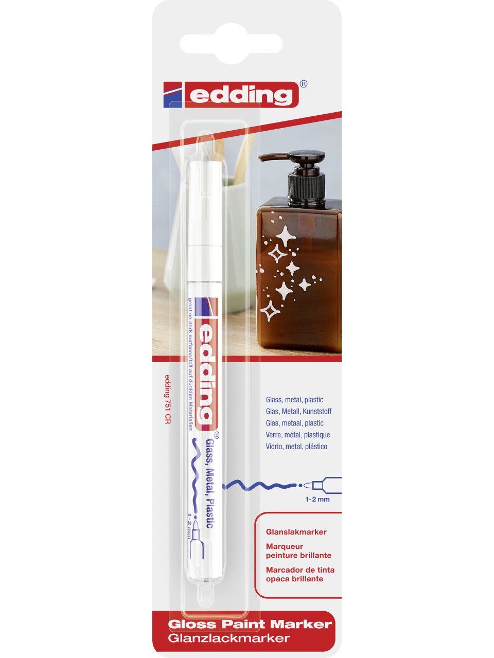 edding Permanentmarker edding 751 gloss paint marker weiß