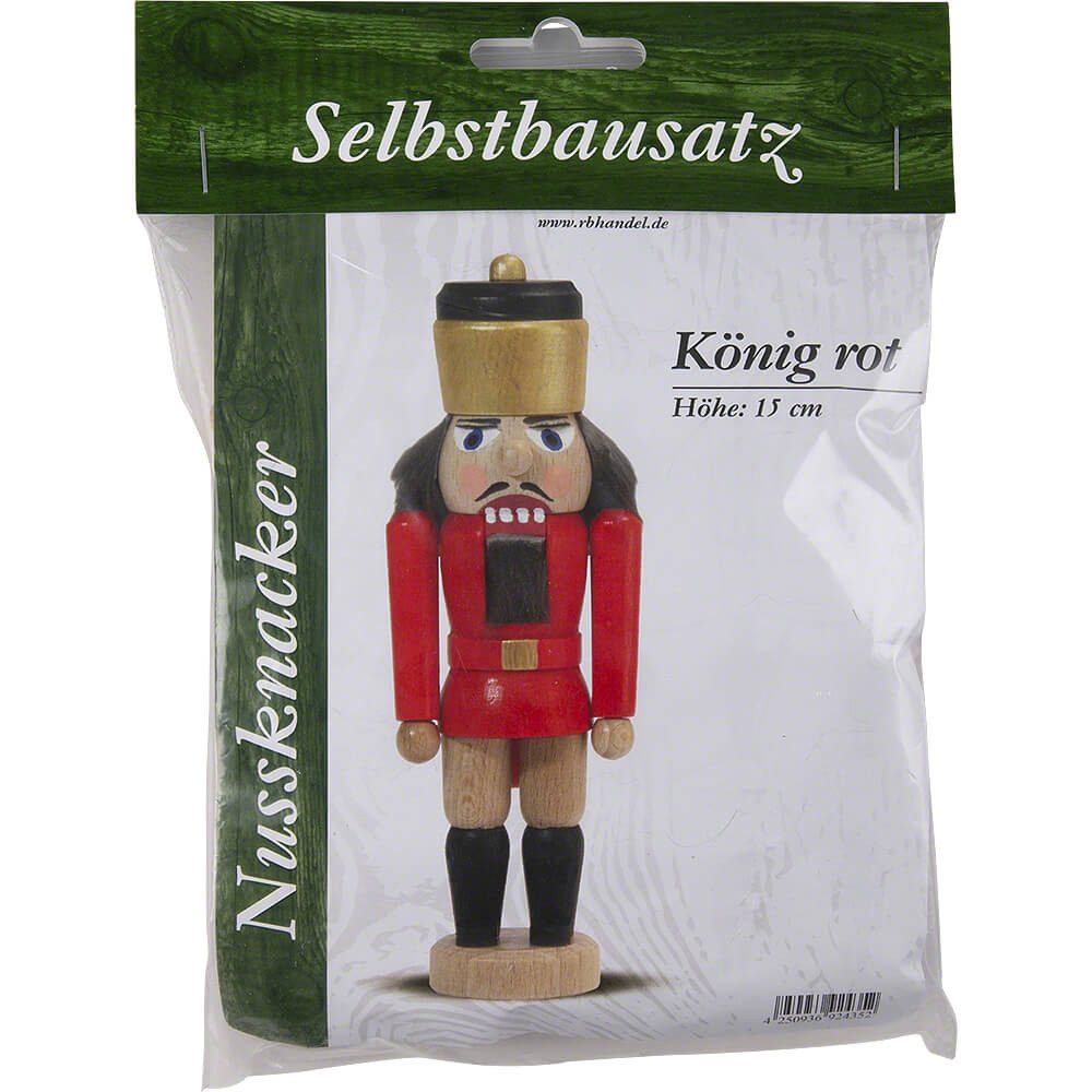 Erzgebirge-Palast Nussknacker Bastelset König rot (15cm) Nussknacker von Erzgebirge-Palast