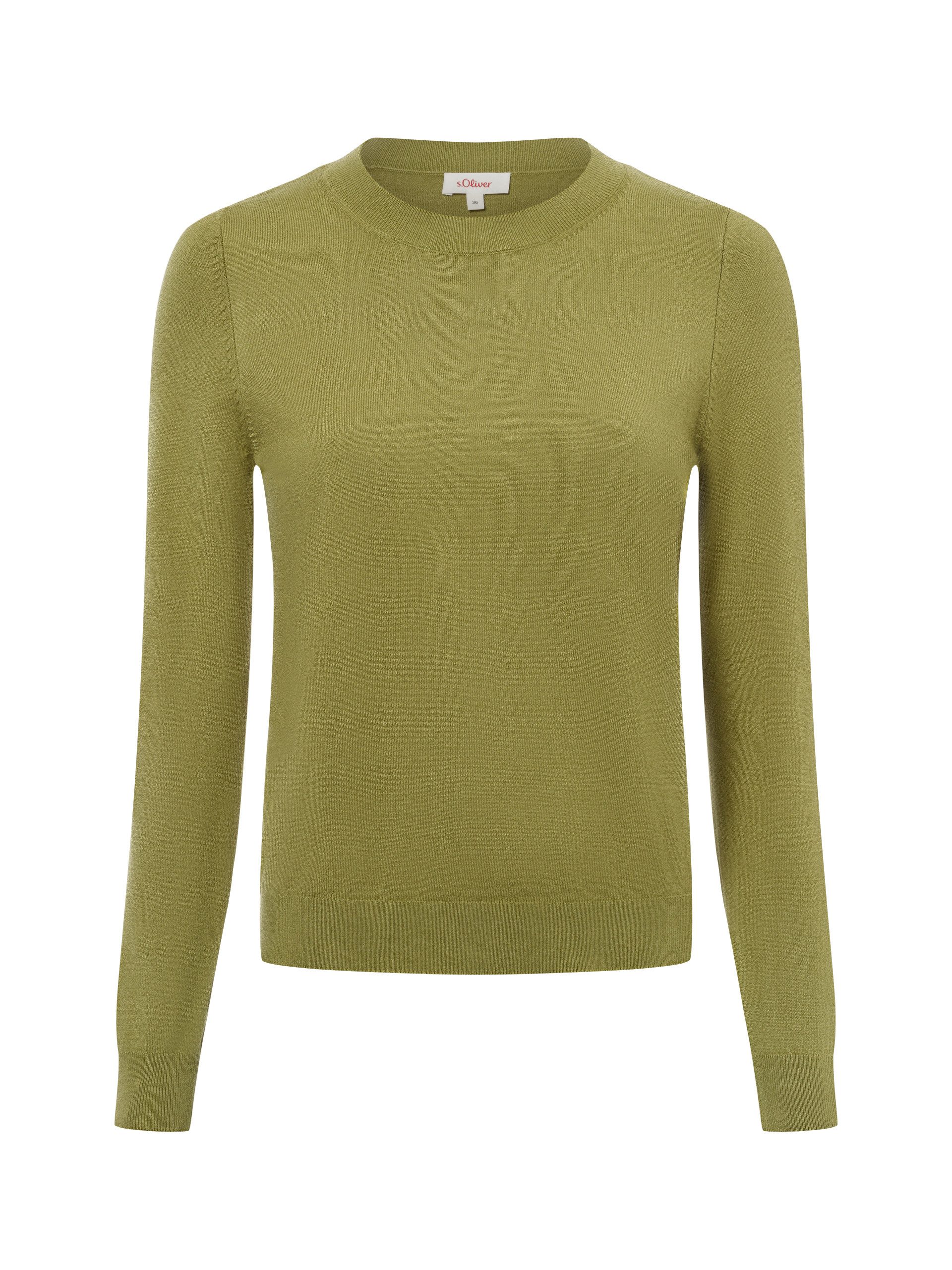 s.Oliver Strickpullover - Pullover - leichter Strickpullover mit Rundhalsau günstig online kaufen
