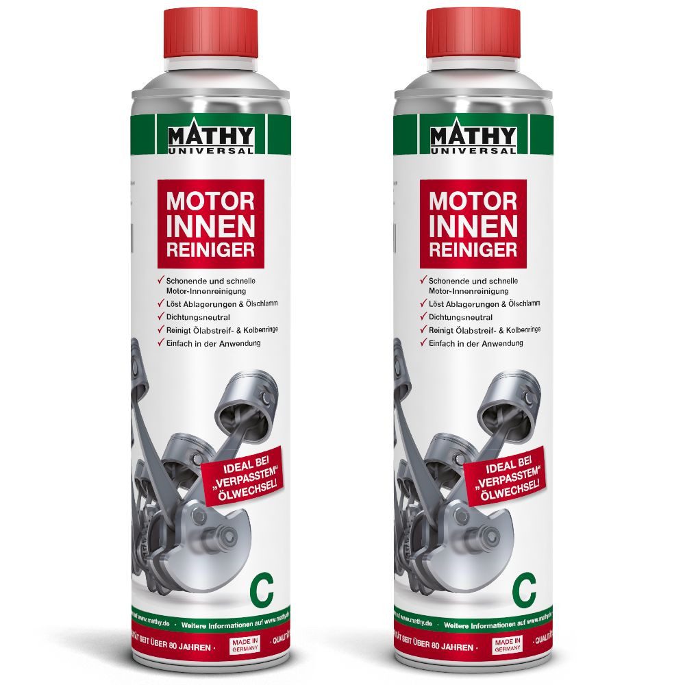 MATHY Öl-Additiv MATHY-C Motorinnenreiniger 2 x 400 ml, 0,8 l, (2-St) Motorspülung vor dem Ölwechsel