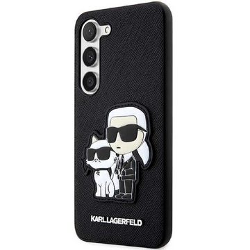 KARL LAGERFELD Handyhülle Case Samsung Galaxy S23 Plus Karl Lagerfeld Katze Choupette schwarz 6,6 Zoll, Kantenschutz
