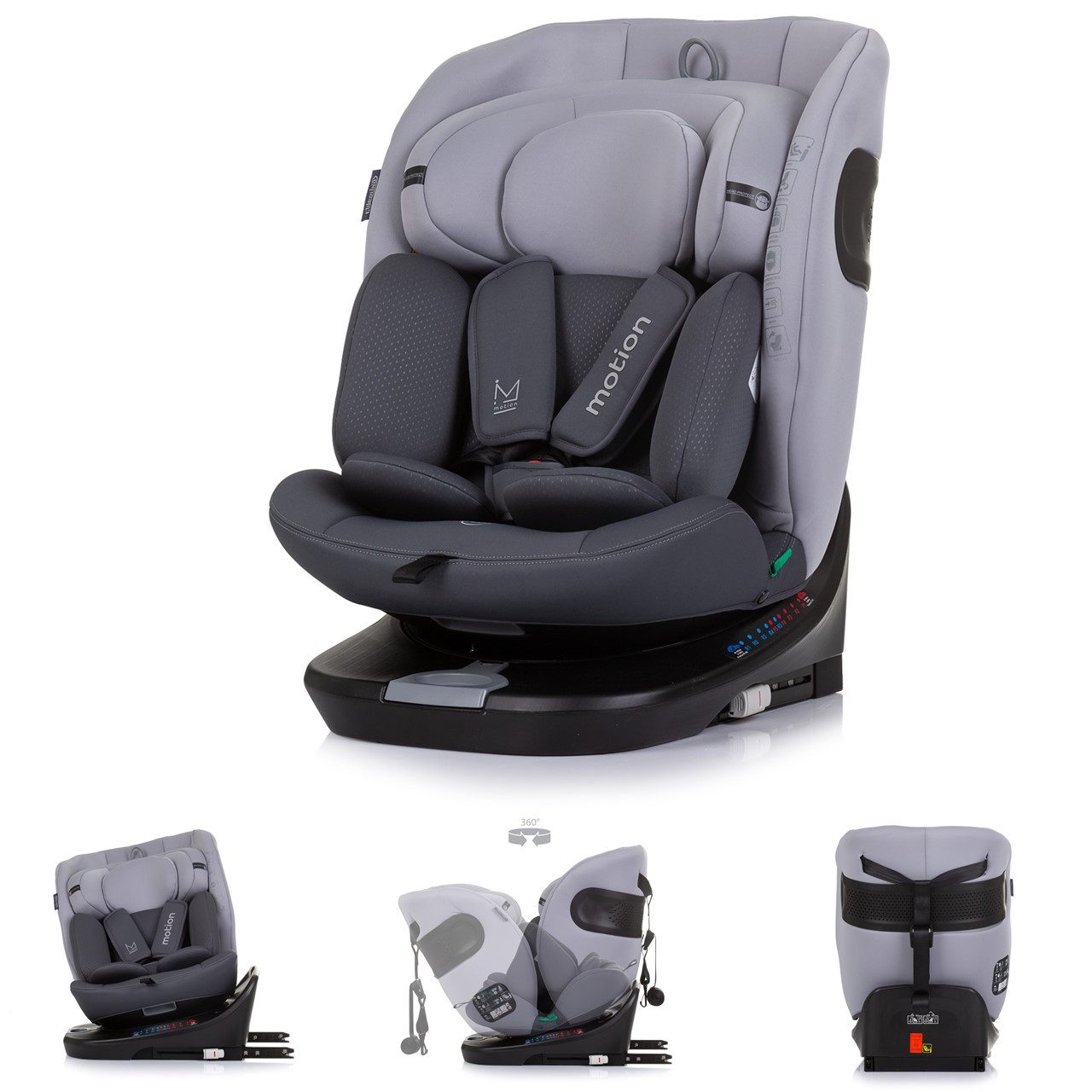 Chipolino Autokindersitz i-Size Kindersitz Motion, ab: 0, bis: 12, (40 - 150 cm) Isofix 360° drehbar verstellbar