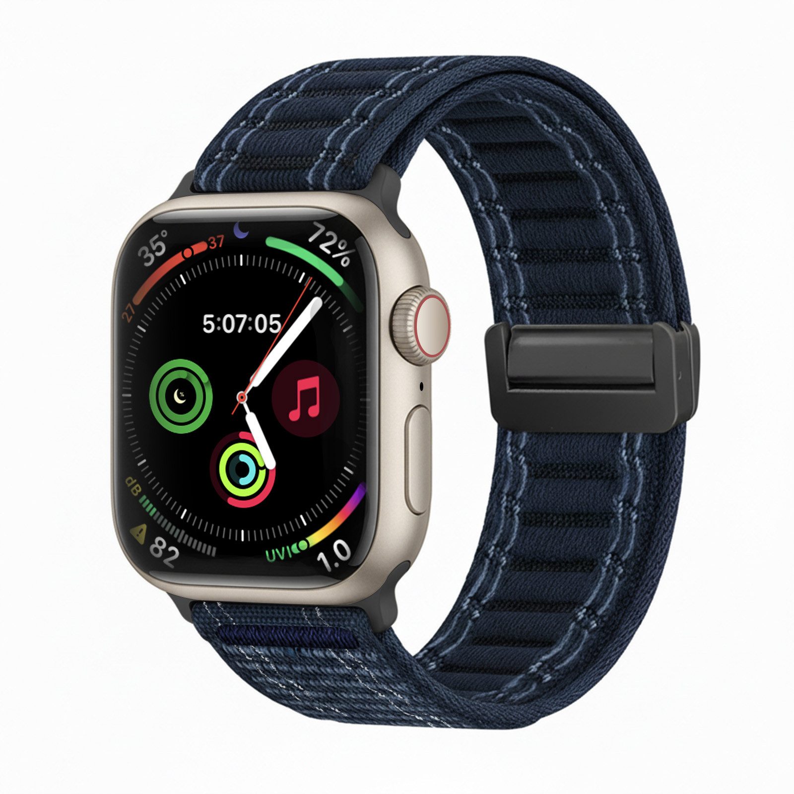 Tec-Expert Smartwatch-Armband für Apple Watch Series 1 42 mm Armband Ersatz Wechsel Band, Nylon Textil mit Magnetverschluss, stufenlos Verstellbar atmungsaktiv