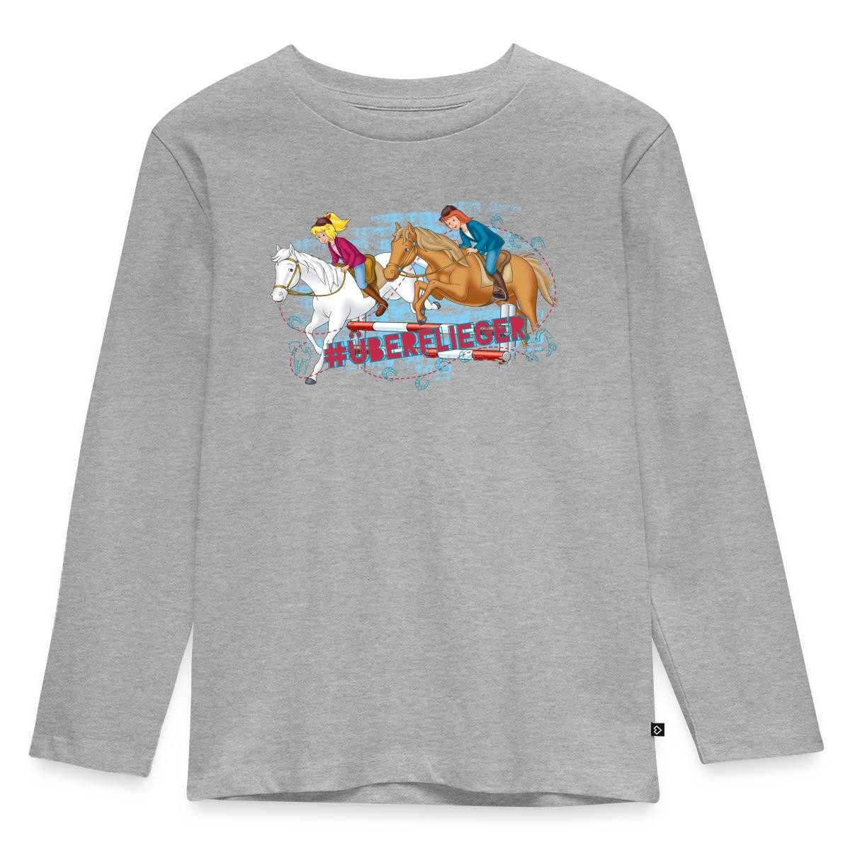 T-Shirt Bibi Und Tina Pferde Überflieger Springreiten Kinder Premium Langarmsh