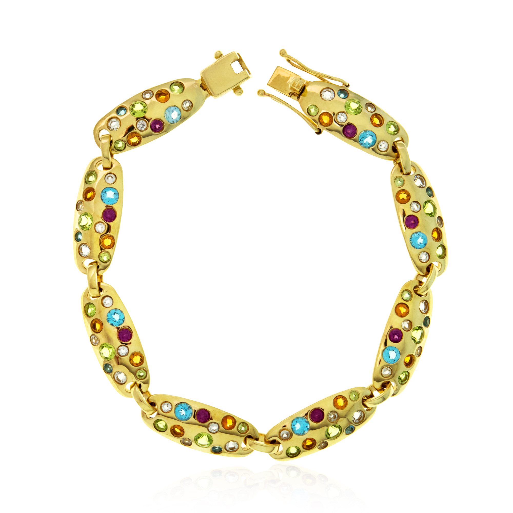 Goldarmband Armband aus mehrfarbigem Gelbgold, Brasilien, 5,392 ct