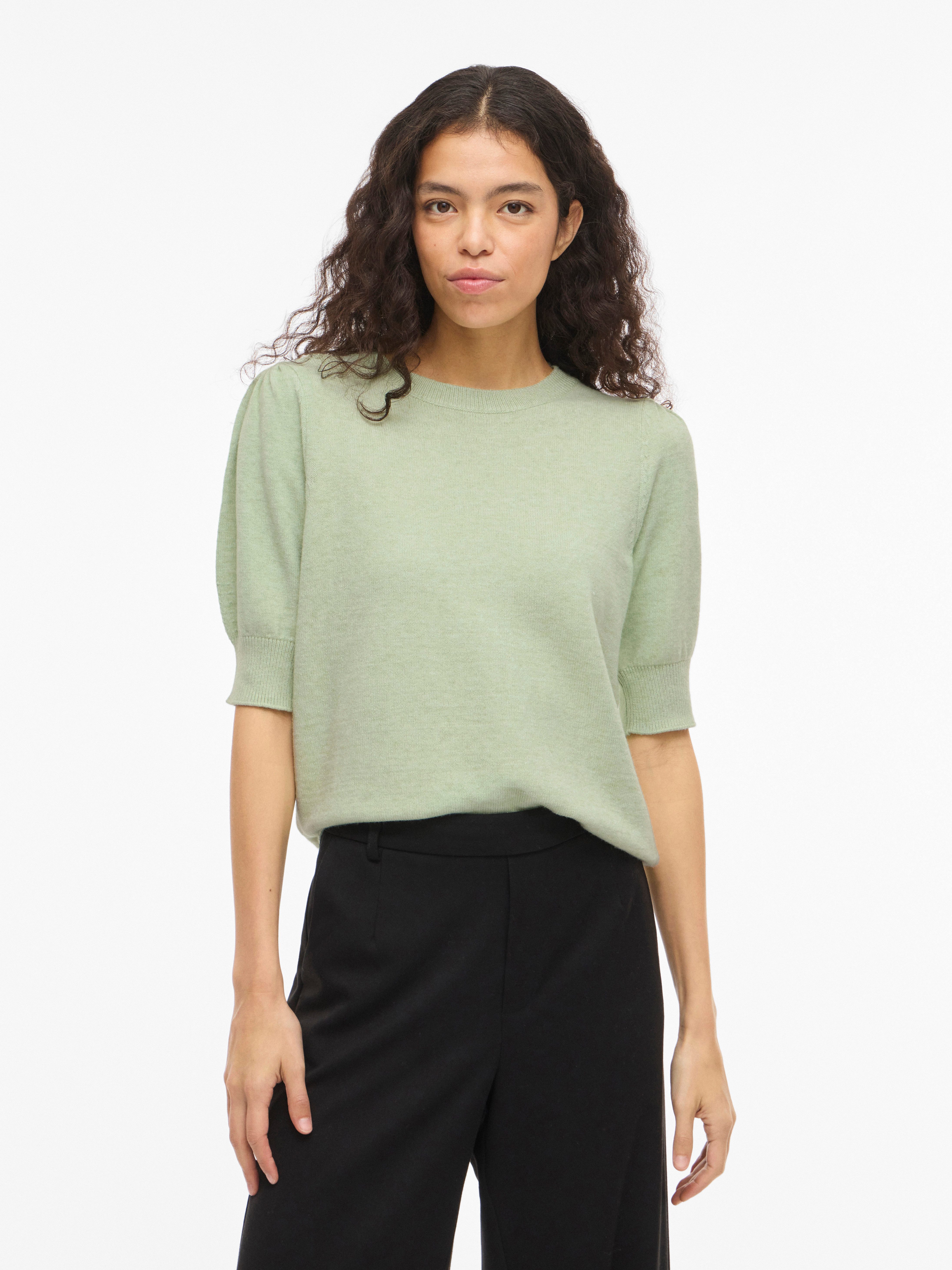 Vila Strickpullover VIRIL 2/4 SLEEVE O-NECK KNIT TOP - NOOS