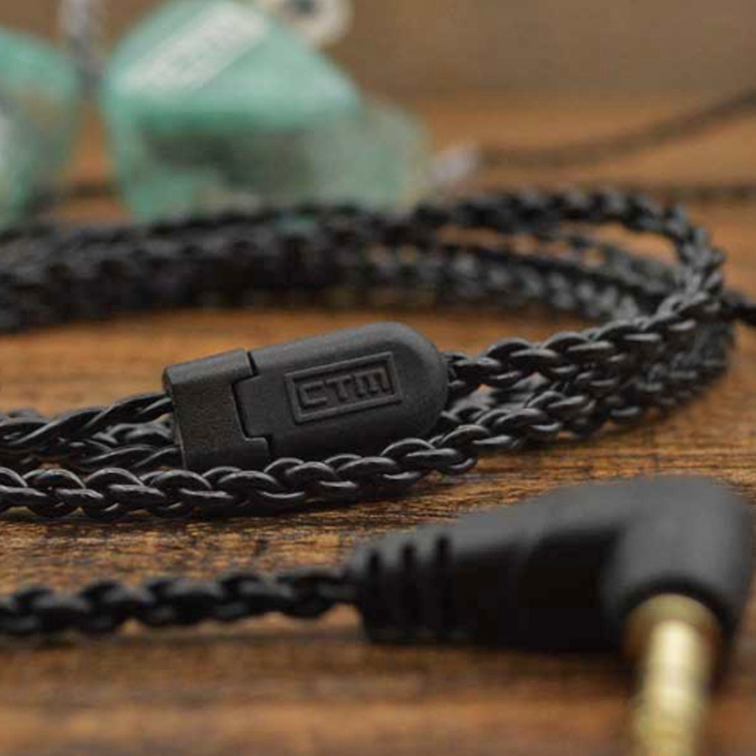 CTM Audio CTM IEM Standard-Kabel für Ohrhörer Schwarz Audio-Kabel, 3,5mm Klinkenstecker, 0,78-mm-2-Pin-Stecker (152 cm), Hochwertig