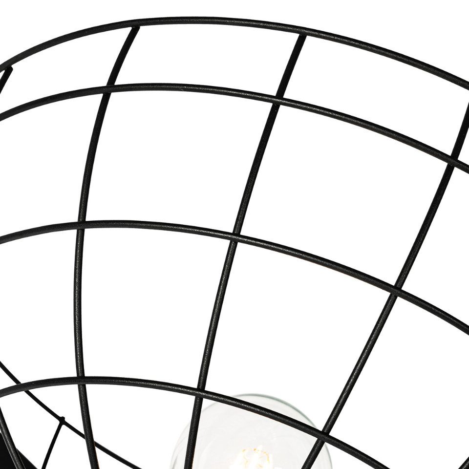 Qazqa Stehlampe Hanze, ohne Leuchtmittel, Warmweiß, QAZQA Stehlampe, e27, Schwarz, Stahl, Industrie