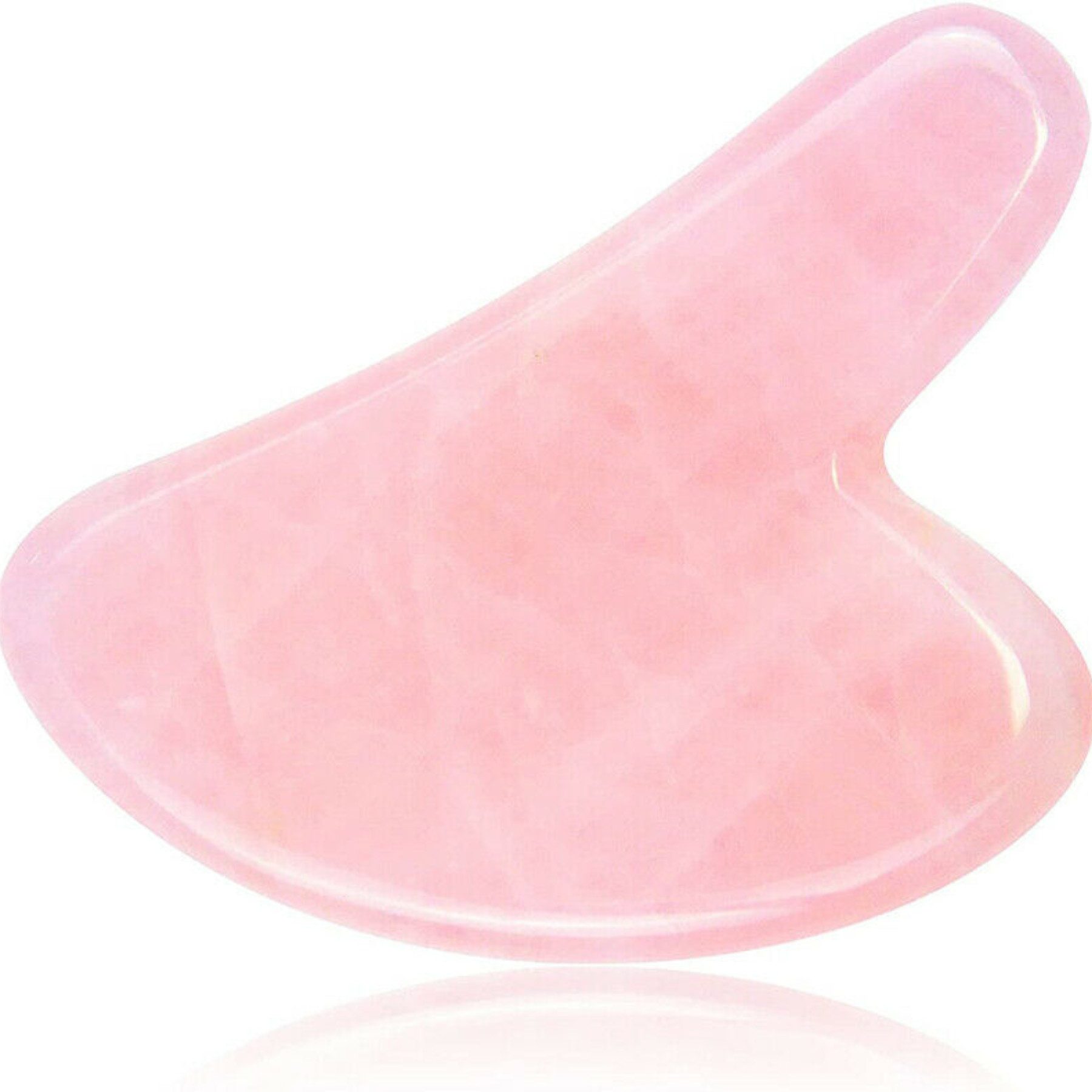 Alpha Electronics Hautpflege-Set Gua Sha Rosenquarz, Rosenquarz, natürliche Materialien