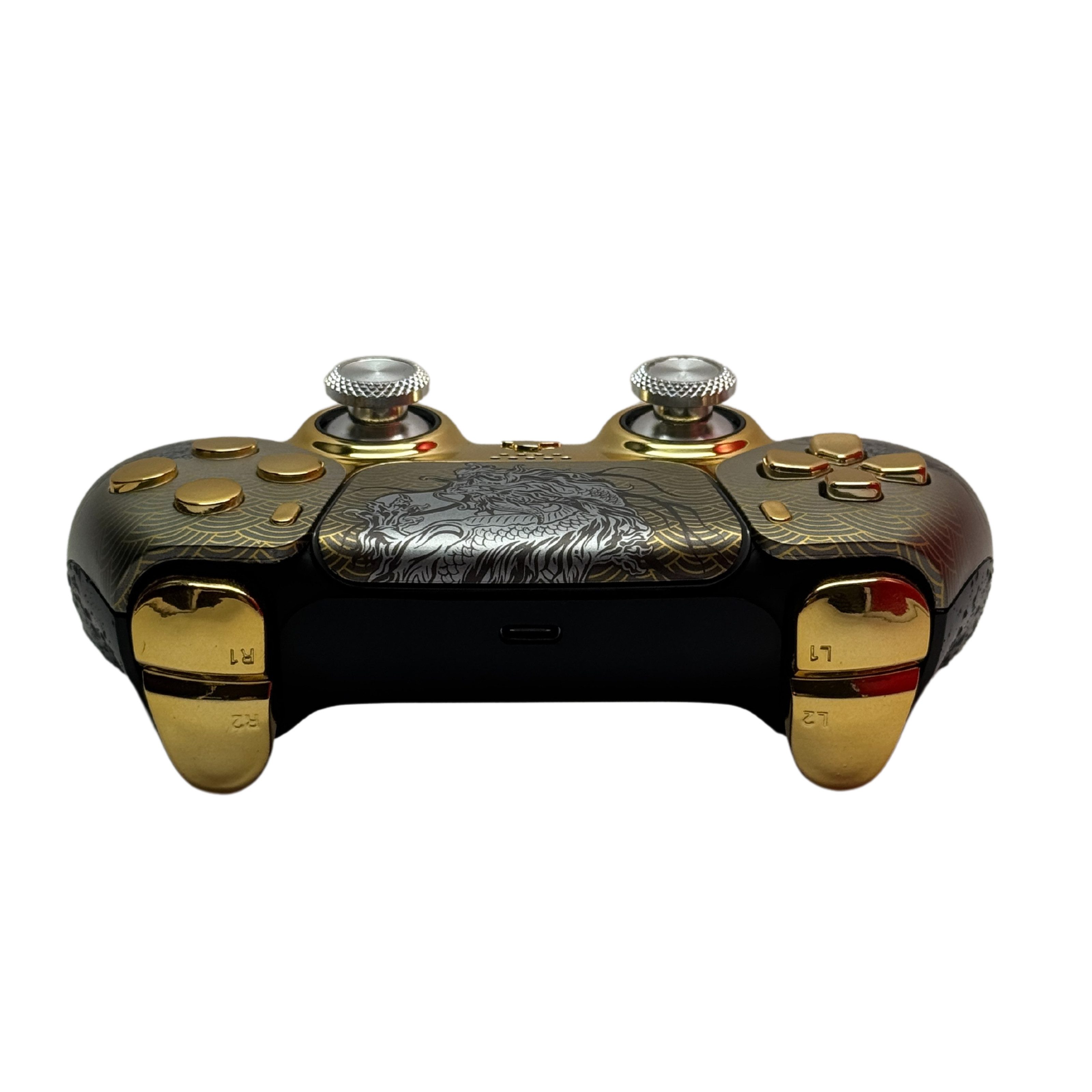 Paju-technik Design Golden Dragon PlayStation 5-Controller (1 St., Hall Effekt Stick/Digitaltasten/Smart Trigger/2er-4er Paddle/Grip)