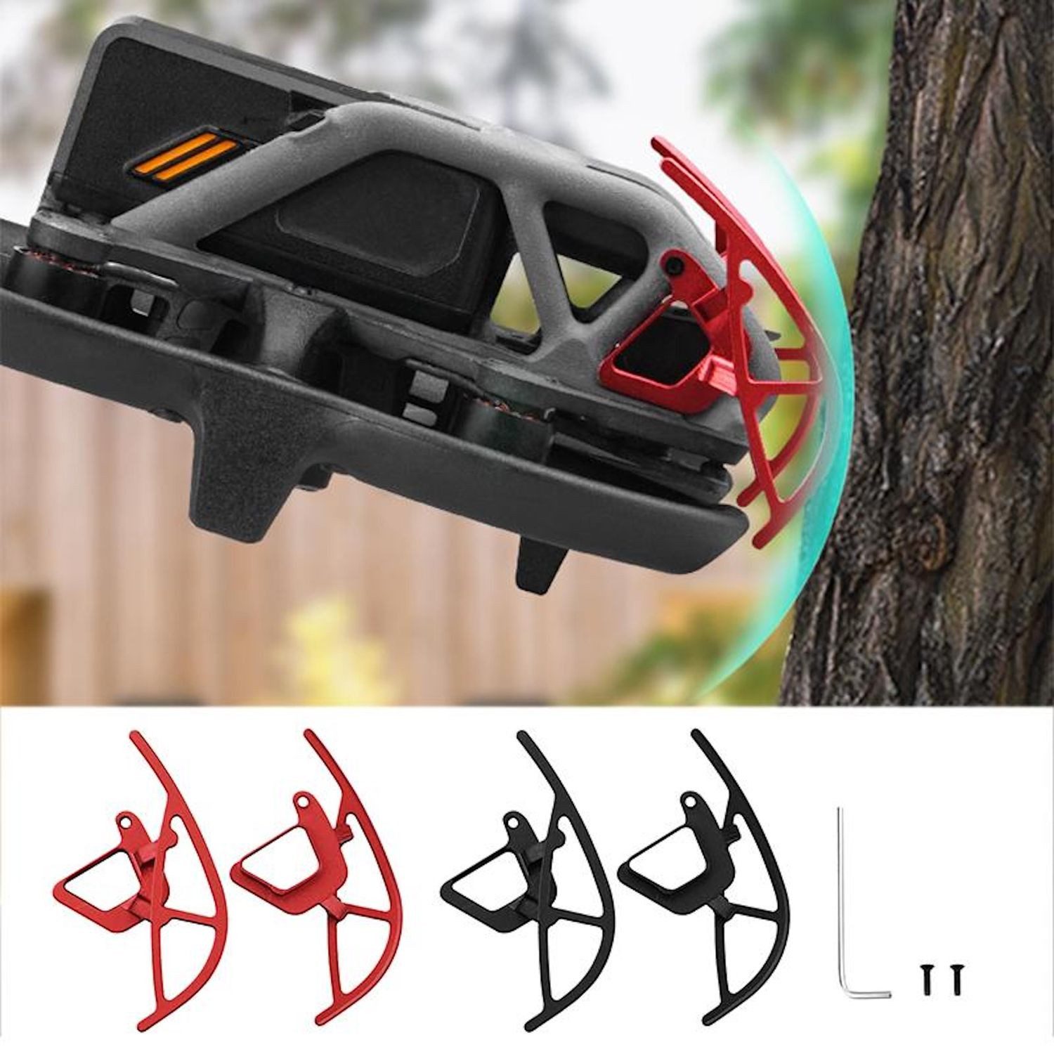 Wigento Für DJI Avata BRDRC Gimbal Alu Objektivschutz Stoßschutz Rot Zubehör Drohne