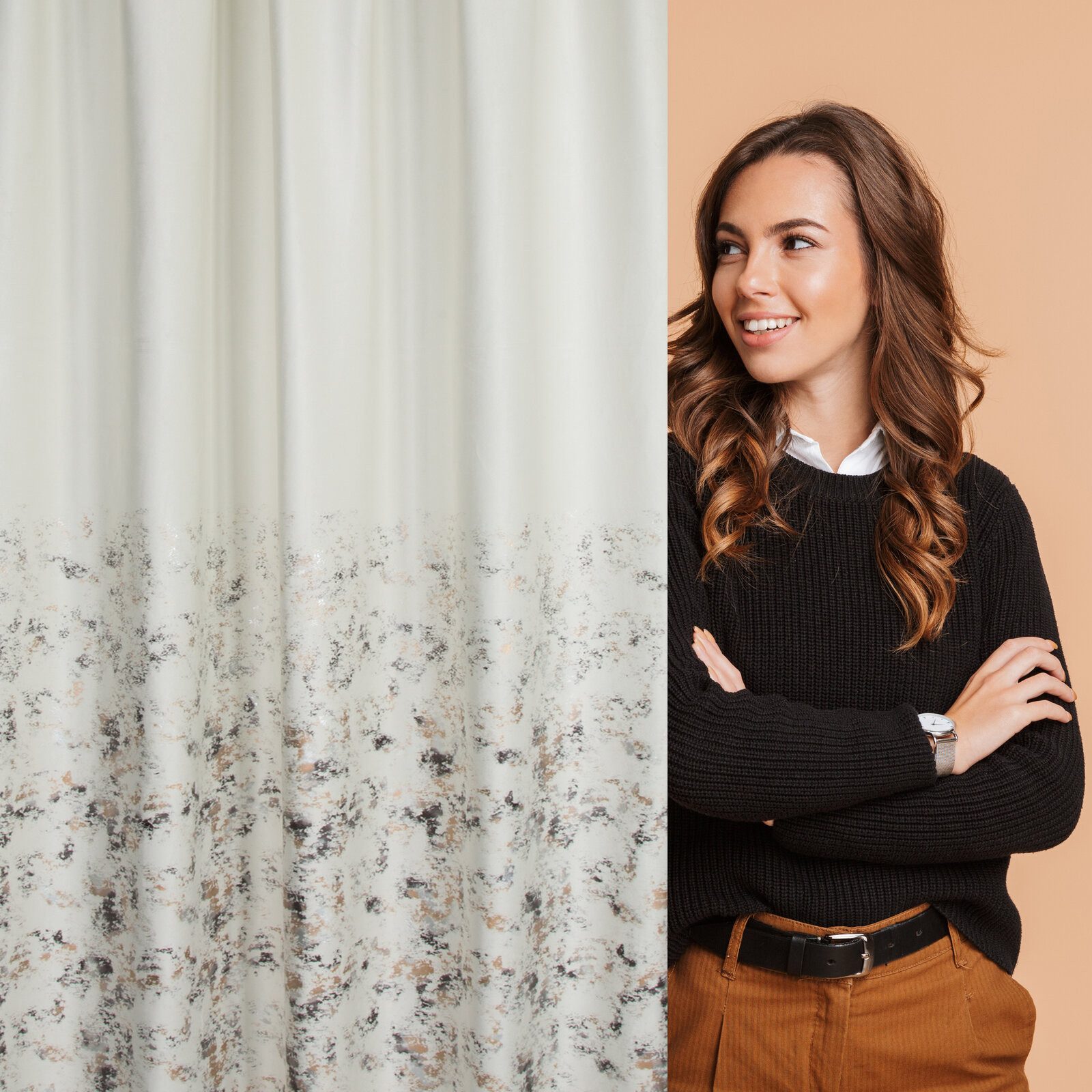 Eurofirany Vorhang MARIELA Blickdichte Vorhänge mit Kräuselband 140x270 cm Samt, Fensterdekoration zum Wohnzimmer