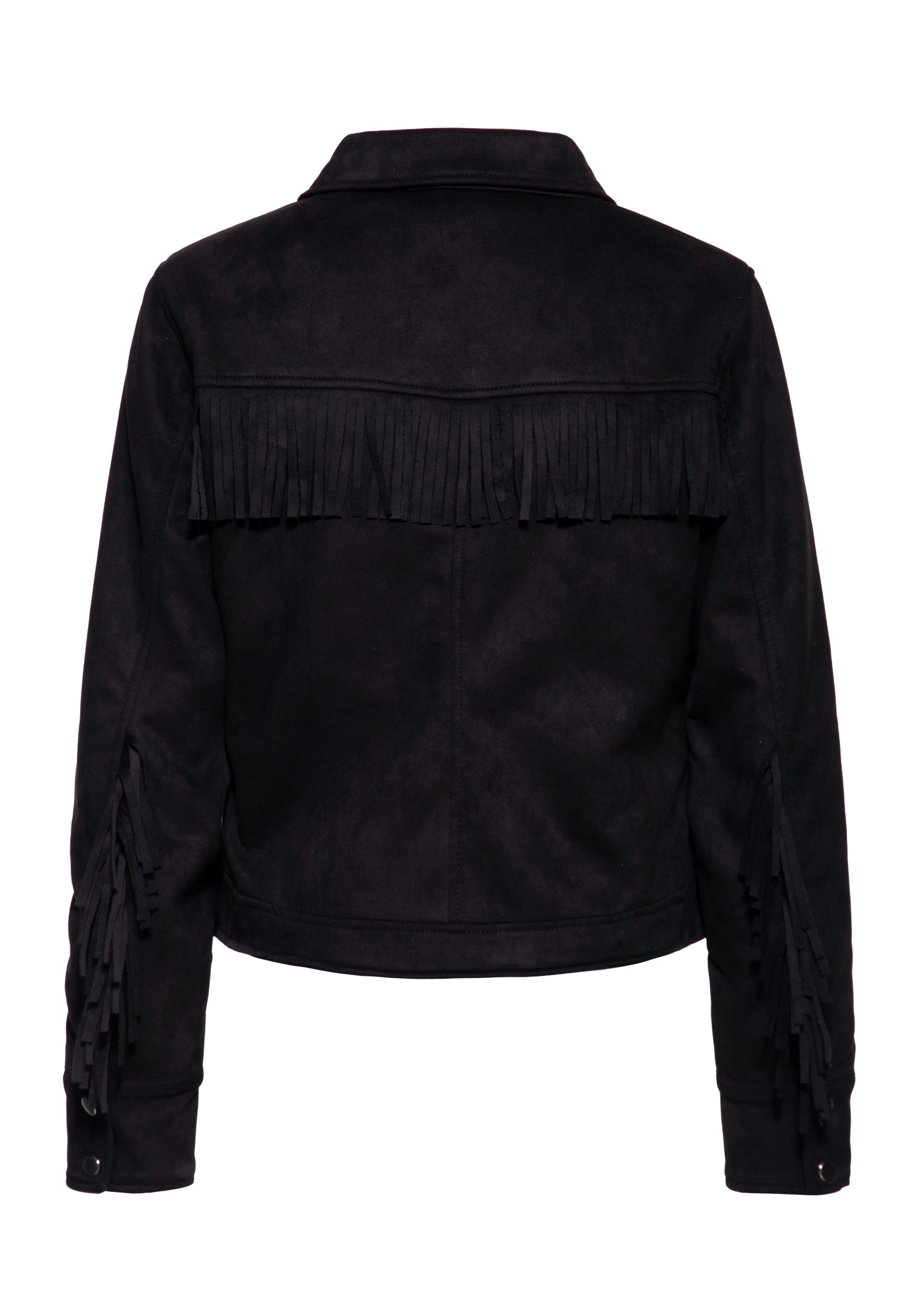 QueenKerosin Collegejacke (1-St) mit Fransen