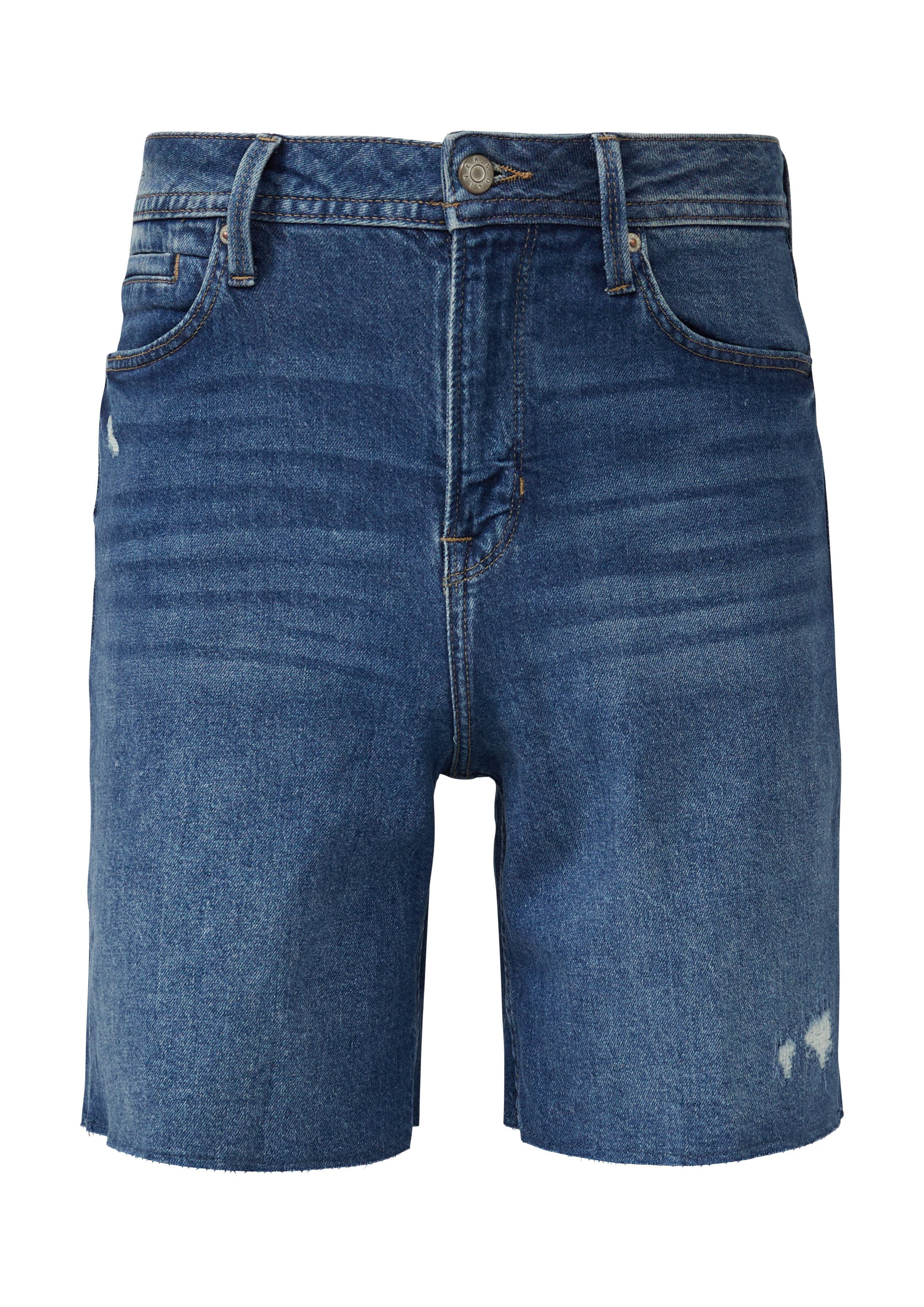 s.Oliver Jeansshorts Jeans-Hose SURI Jeans-Shorts Suri / Regular Fit / High Rise / offener Saum