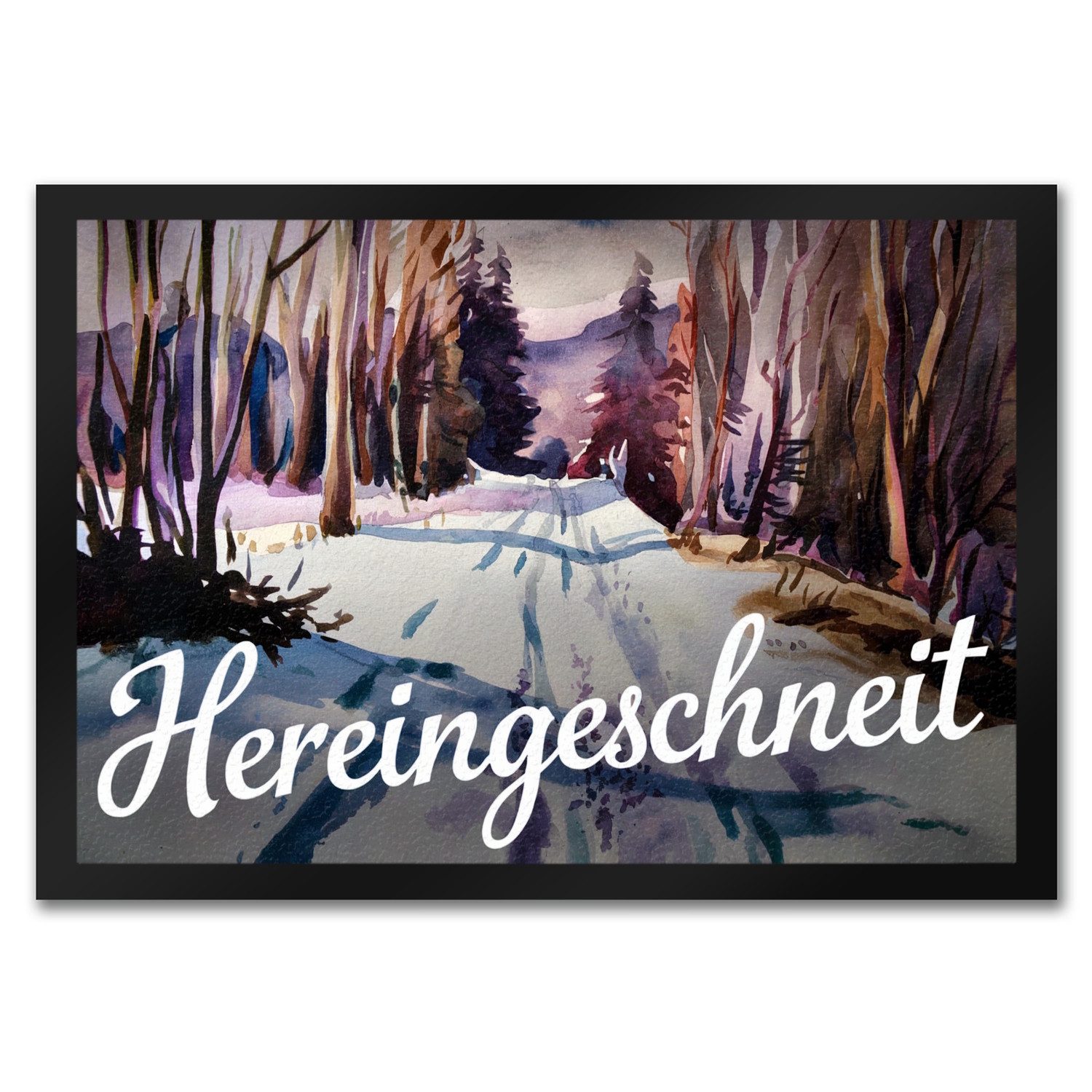 Fußmatte Schneepfad Hereingeschneit Fußmatte in 35x50 cm