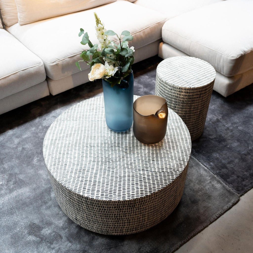 Kare Design Beistelltisch Piano, Intarsien-Muster