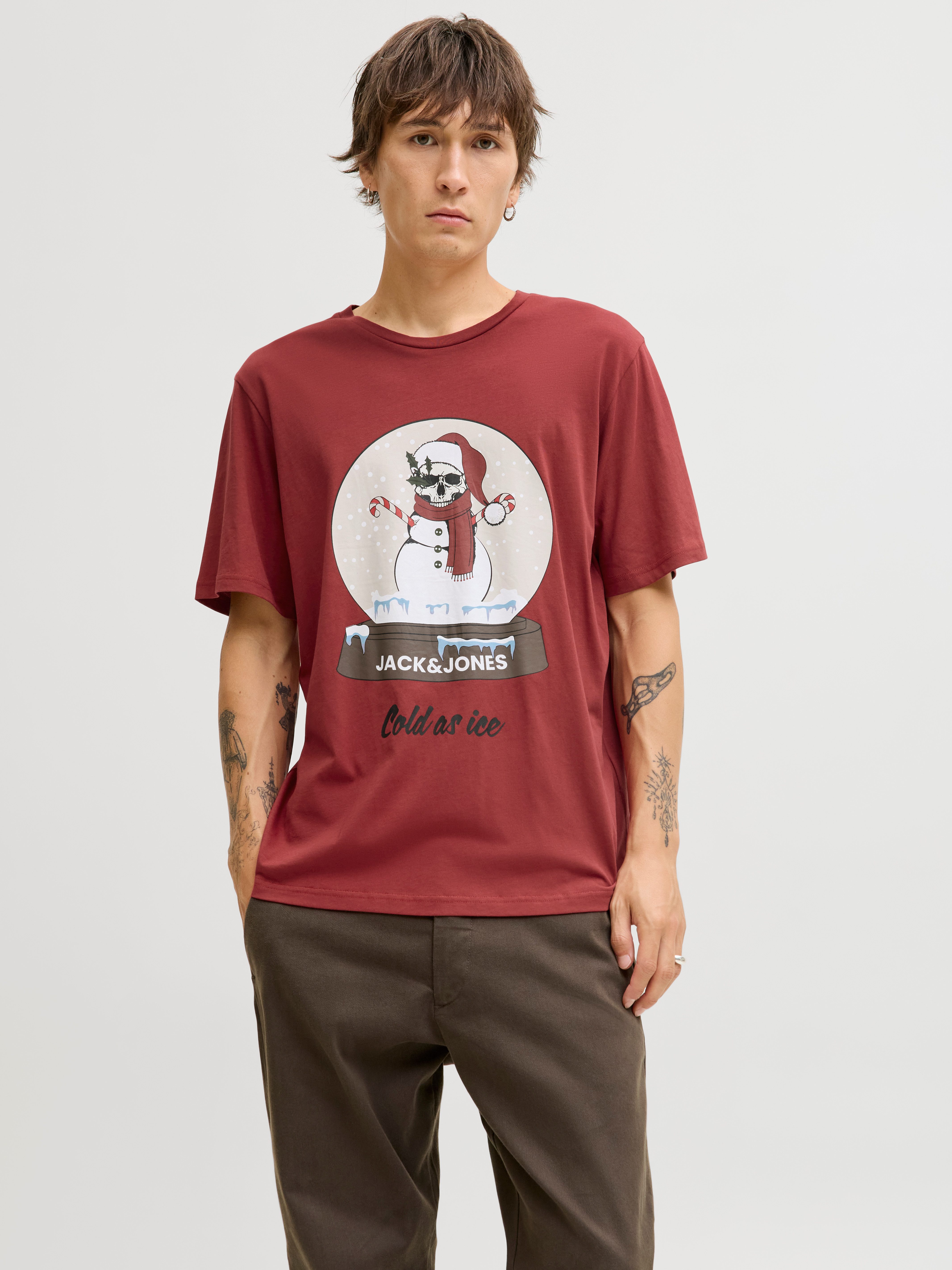 Jack & Jones Kurzarmshirt JJNOEL XMAS TEE SS CREW NECK günstig online kaufen
