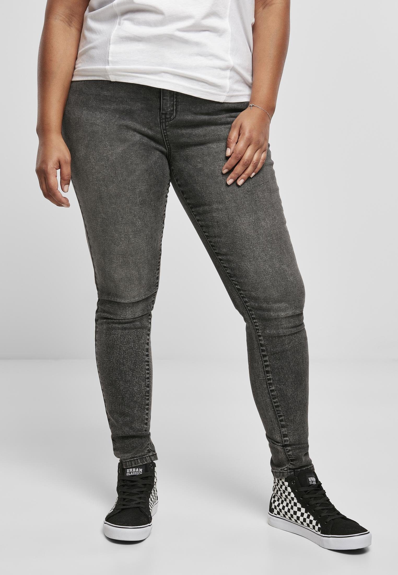 URBAN CLASSICS Funktionshose Ladies High Waist Skinny Jeans