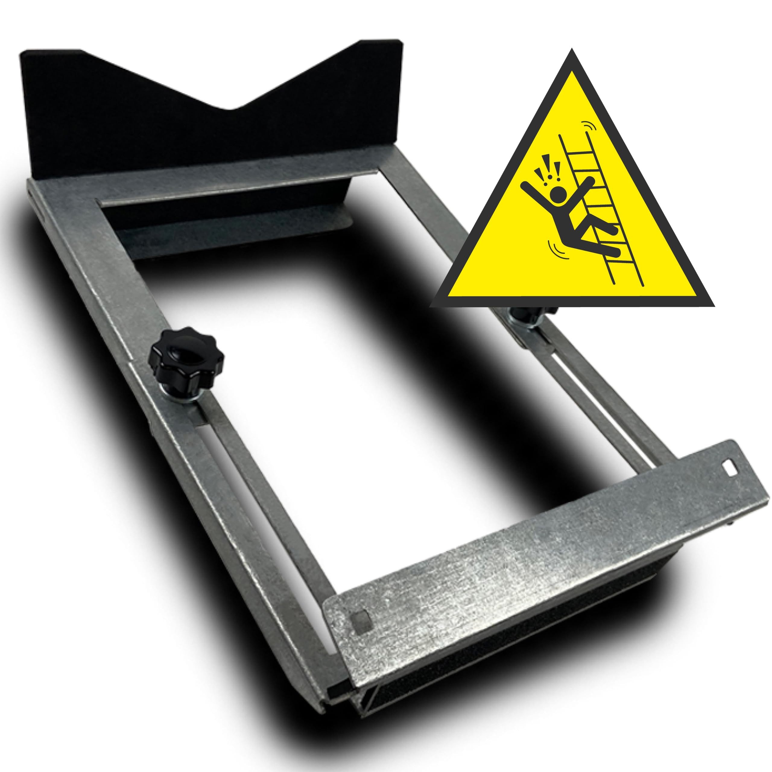 NOOR Anlegeleiter Leitersicherung FIX - gegen Kippen an Dachrinnen, Bäumen & Dachkanten (1-St), 180° drehbar - verhindert seitliches und rückwärtiges Umkippen