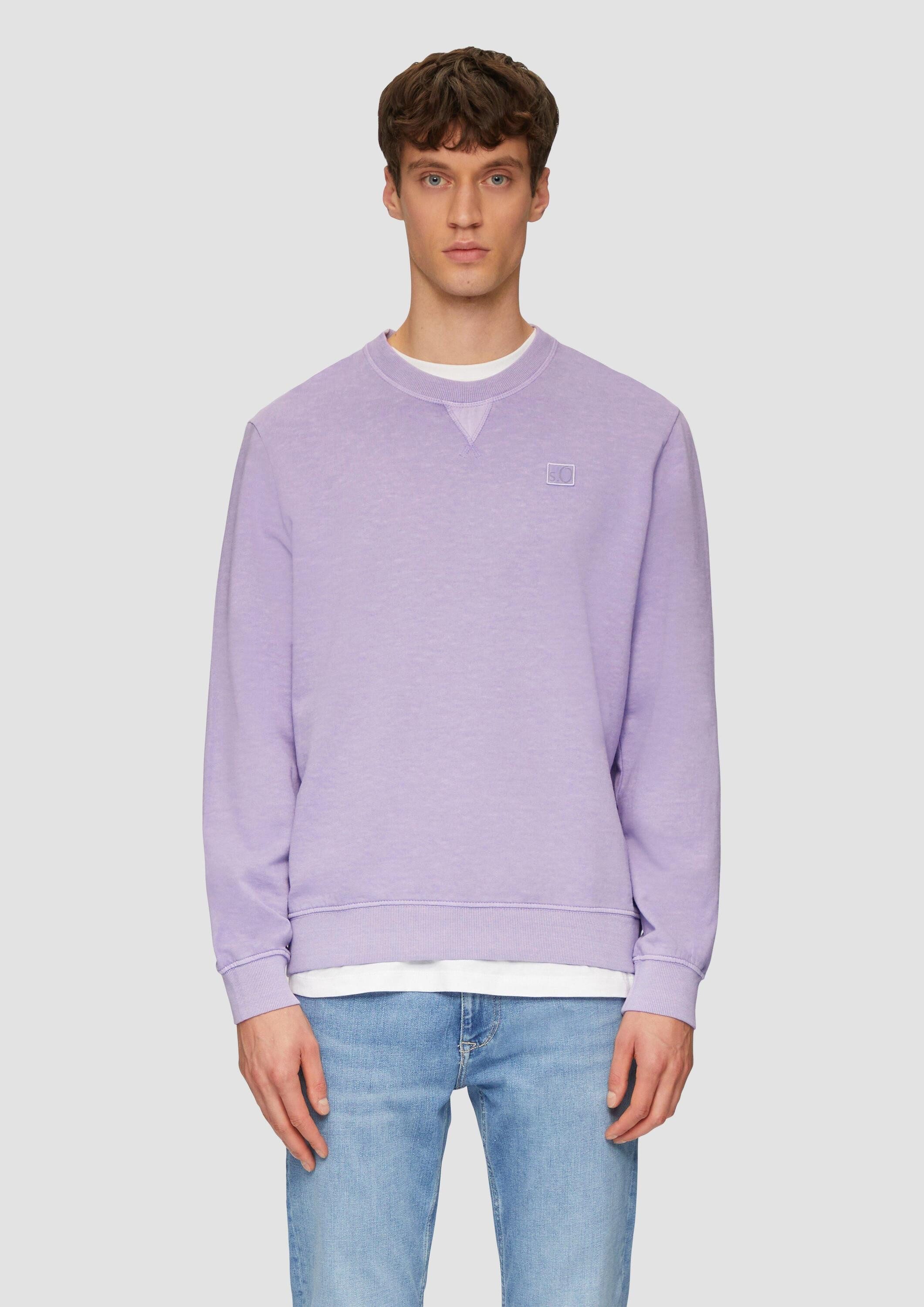 s.Oliver Sweatshirt Sweatshirt Sweatshirt mit Garment Dye und Logo-Detail günstig online kaufen