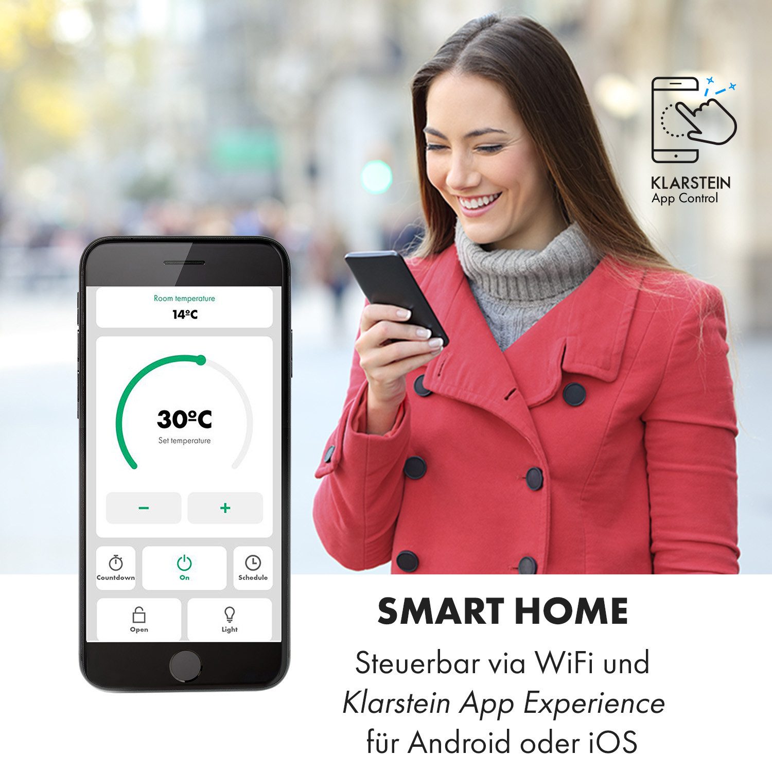 Klarstein Heizstrahler Bansin Smart 2500, 2500 günstig online kaufen