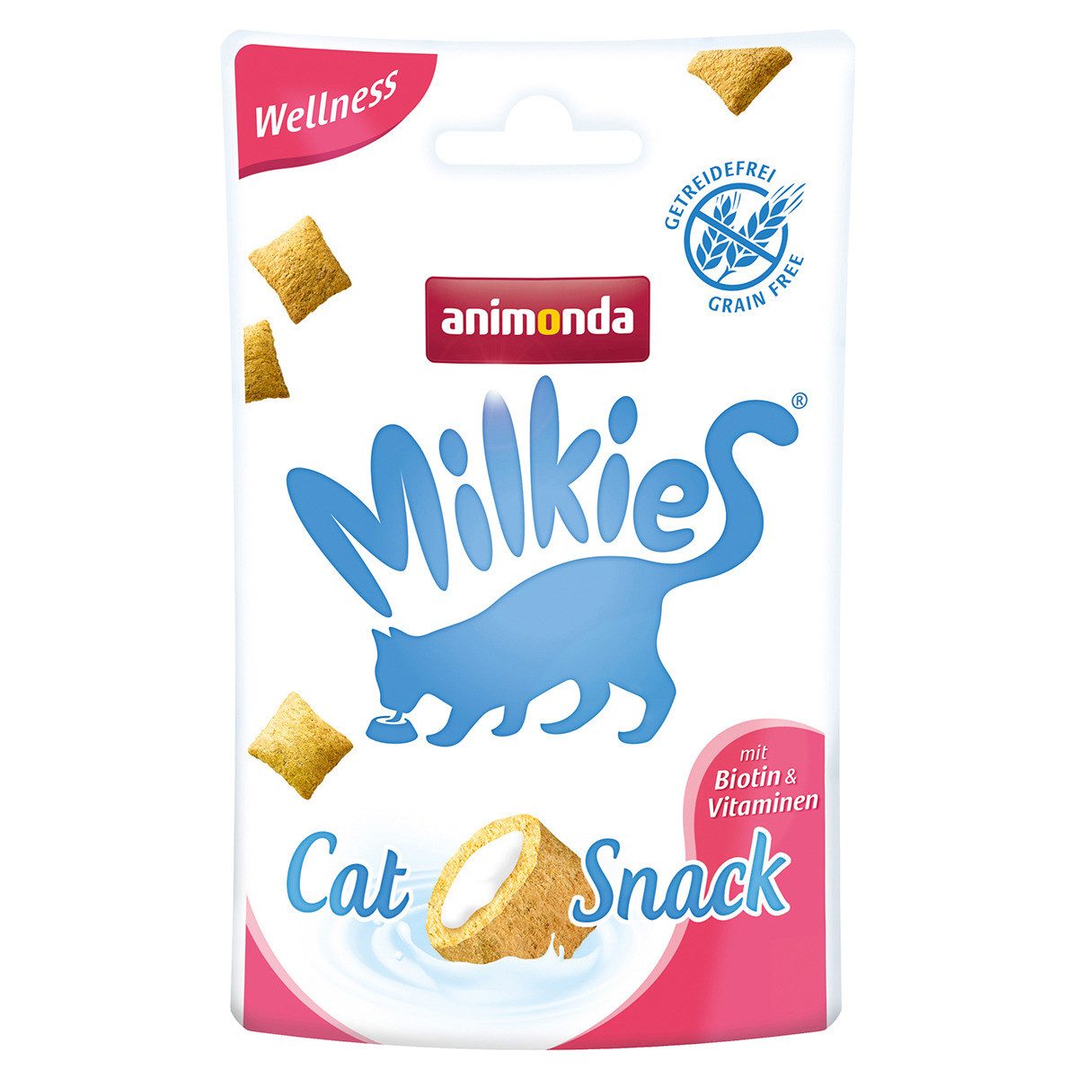 Animonda Milkie Wellness mit Biotin & Vitaminen 30 g - 12 Stück, Snack für: Katze