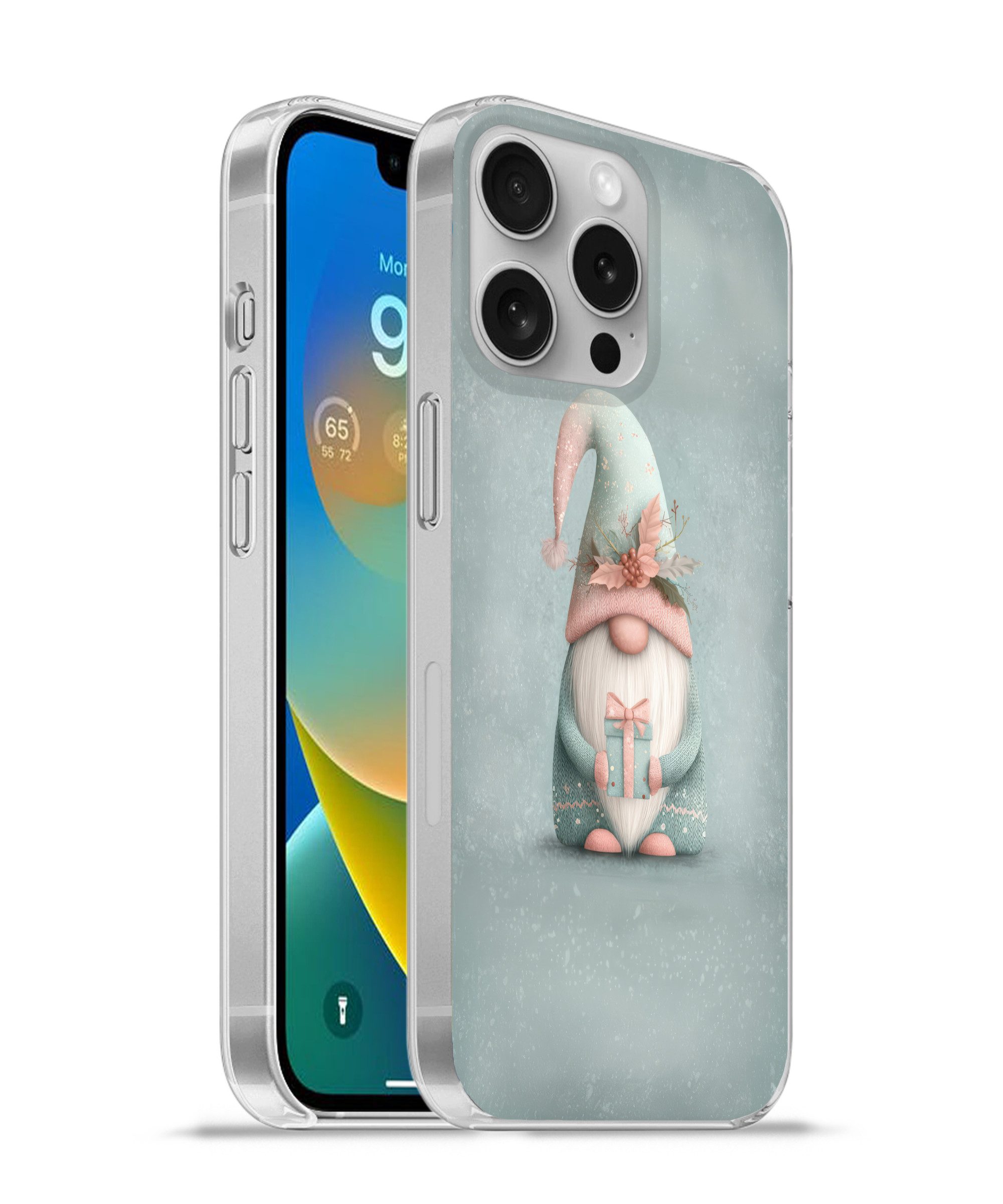 MuchoWow Handyhülle für Apple iPhone 16 Pro Weihnachtszwerg - Geschenk - Grün, Smartphone-Bumper, Print, Handy Schutzhülle Dünn