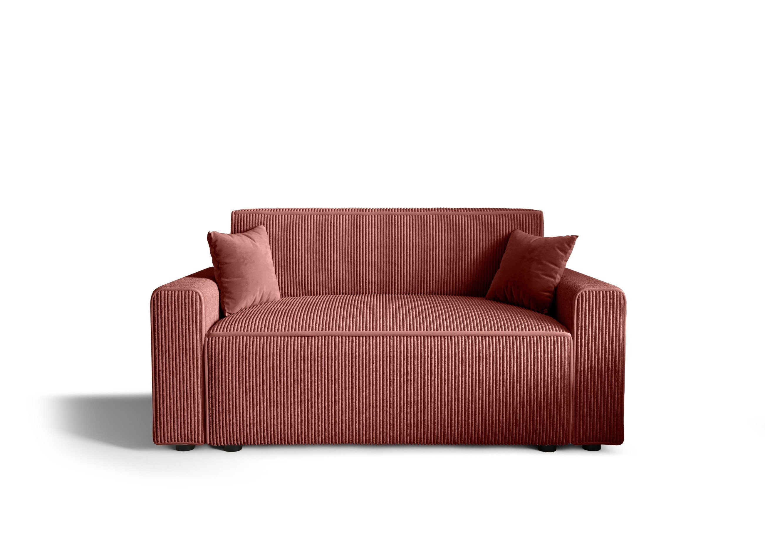 pressiode Sofa Schlafsofa, COUCH mit Schlaffunktion und Bettkasten 171cm MIRA BIS Rosa