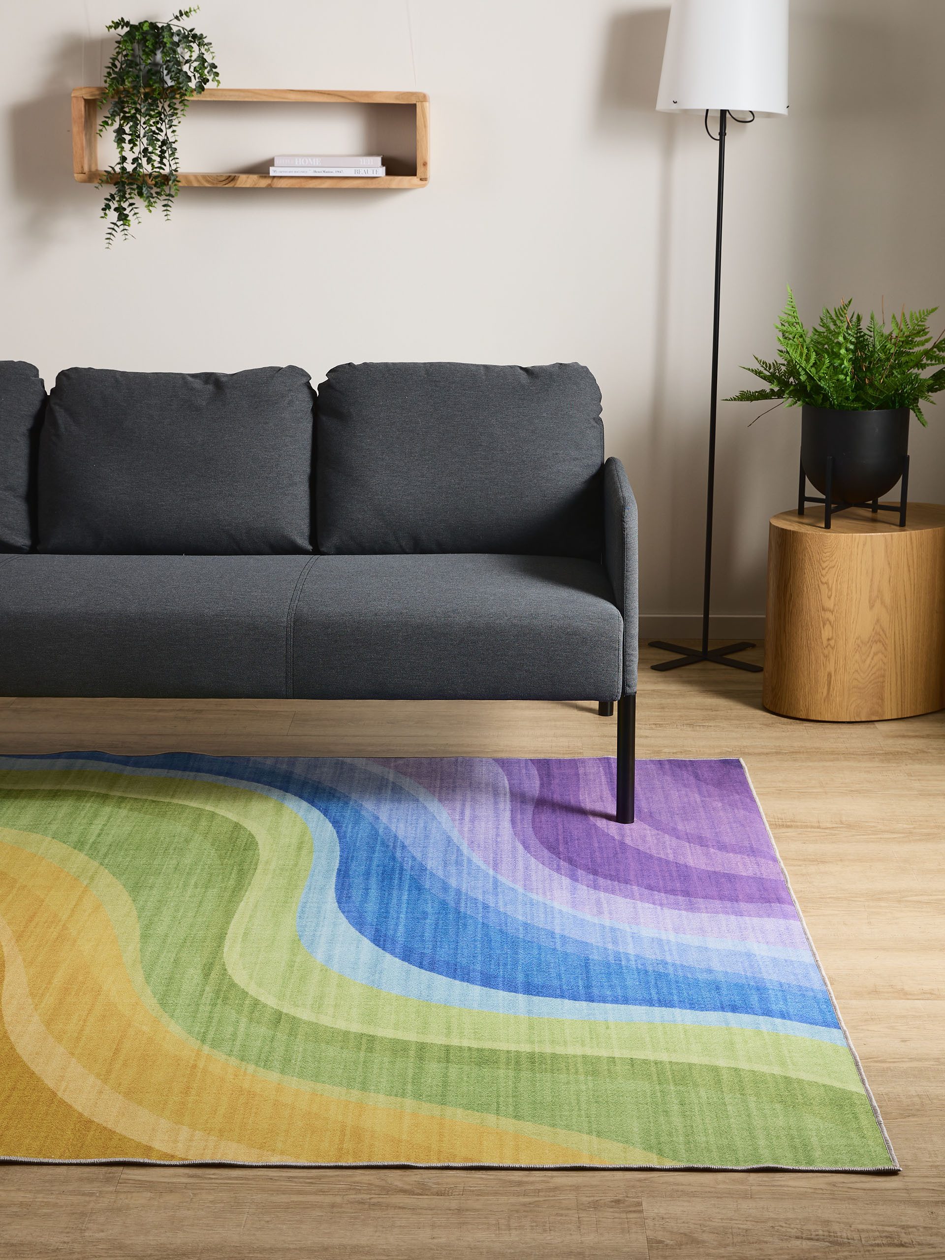 Interiyou Teppich Gent, Rechteckig, Höhe: 5 mm, Vintage Kurzflor für Wohnzimmer, Schlafzimmer, waschbar, pflegeleicht