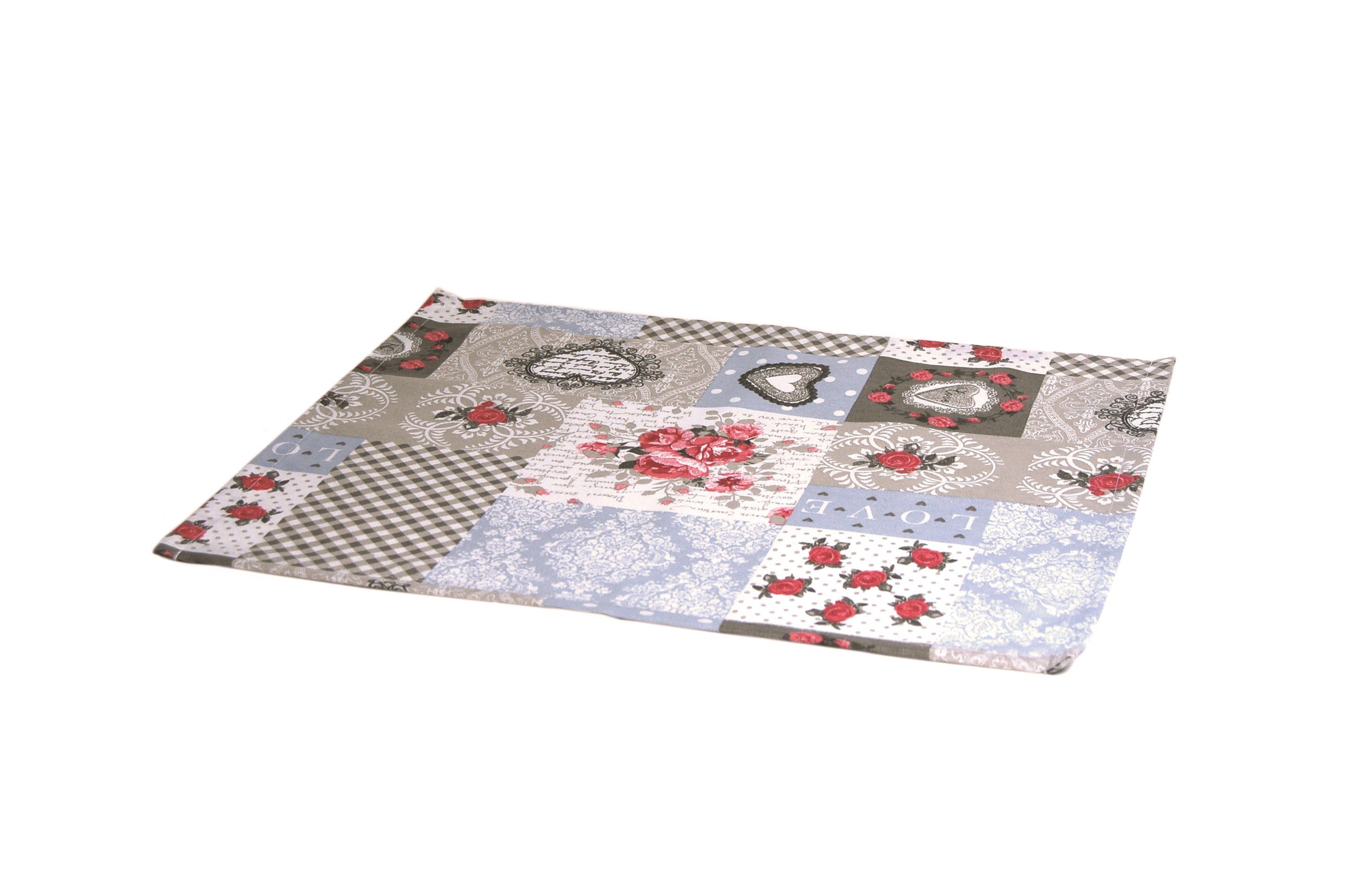 beties Tischdecke Dorfkinder (1-tlg), Platzset ca. 35x45cm Tischset Deckchen (taupe-rot)