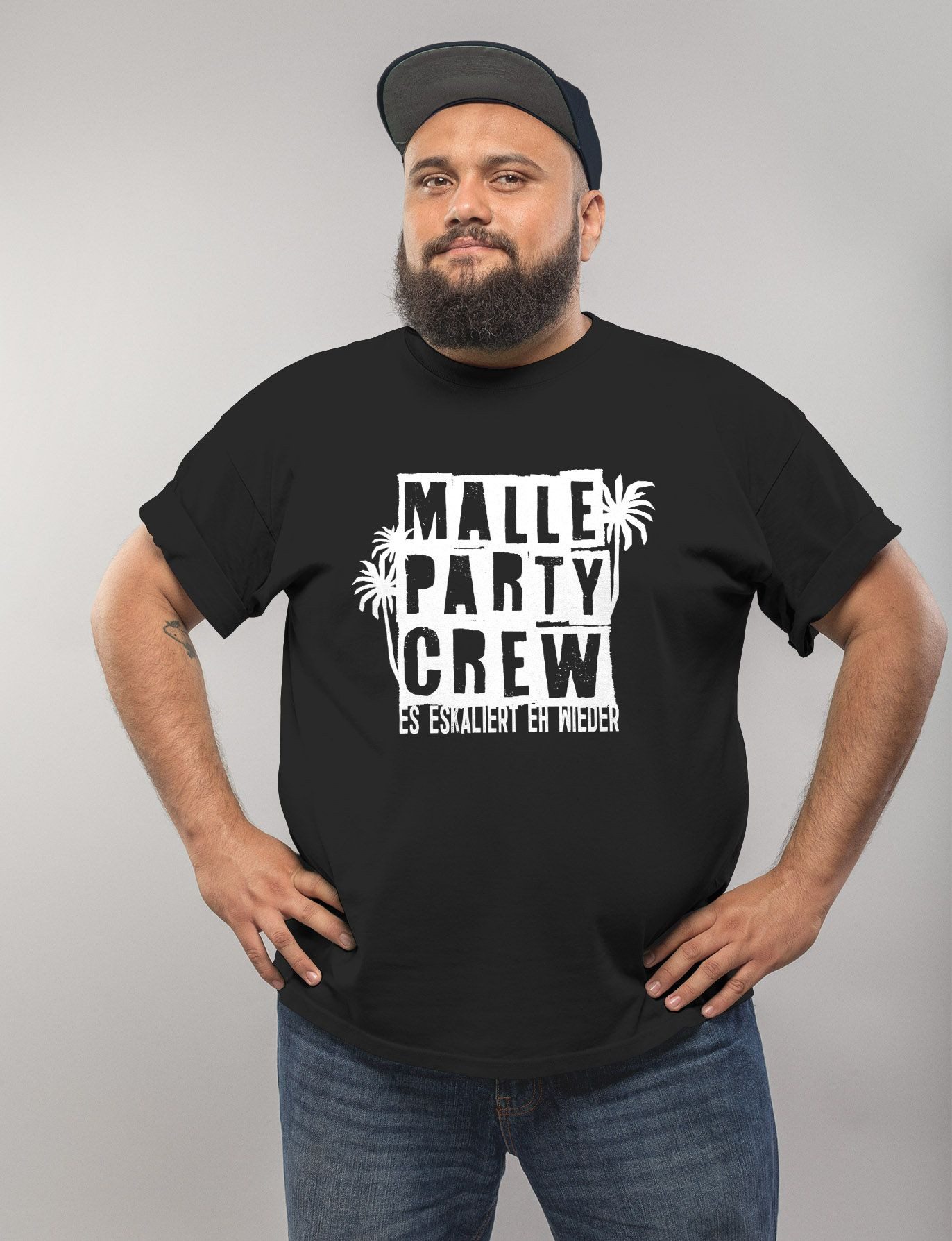 MoonWorks Print-Shirt Herren T-Shirt Mallorca Malle Party Crew Es eskaliert günstig online kaufen
