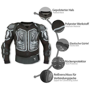 BULLDT Protektorenjacke BLD507, Protektorenjacke Motorrad Motocross Skatebording protektoren