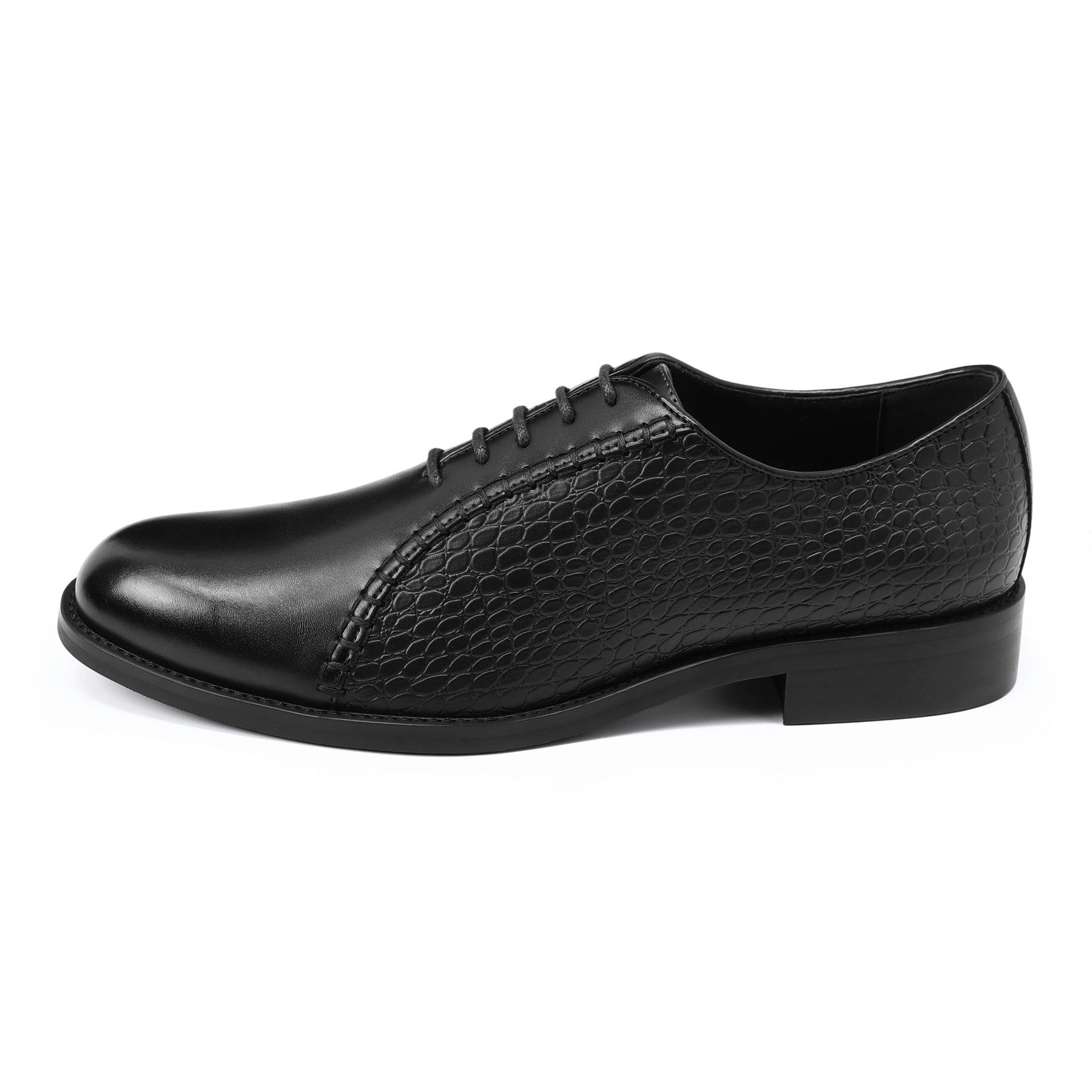 Allthemen Schnürschuh Herren Business Schnürschuhe mit Krokoprägung Klassisch Oxford