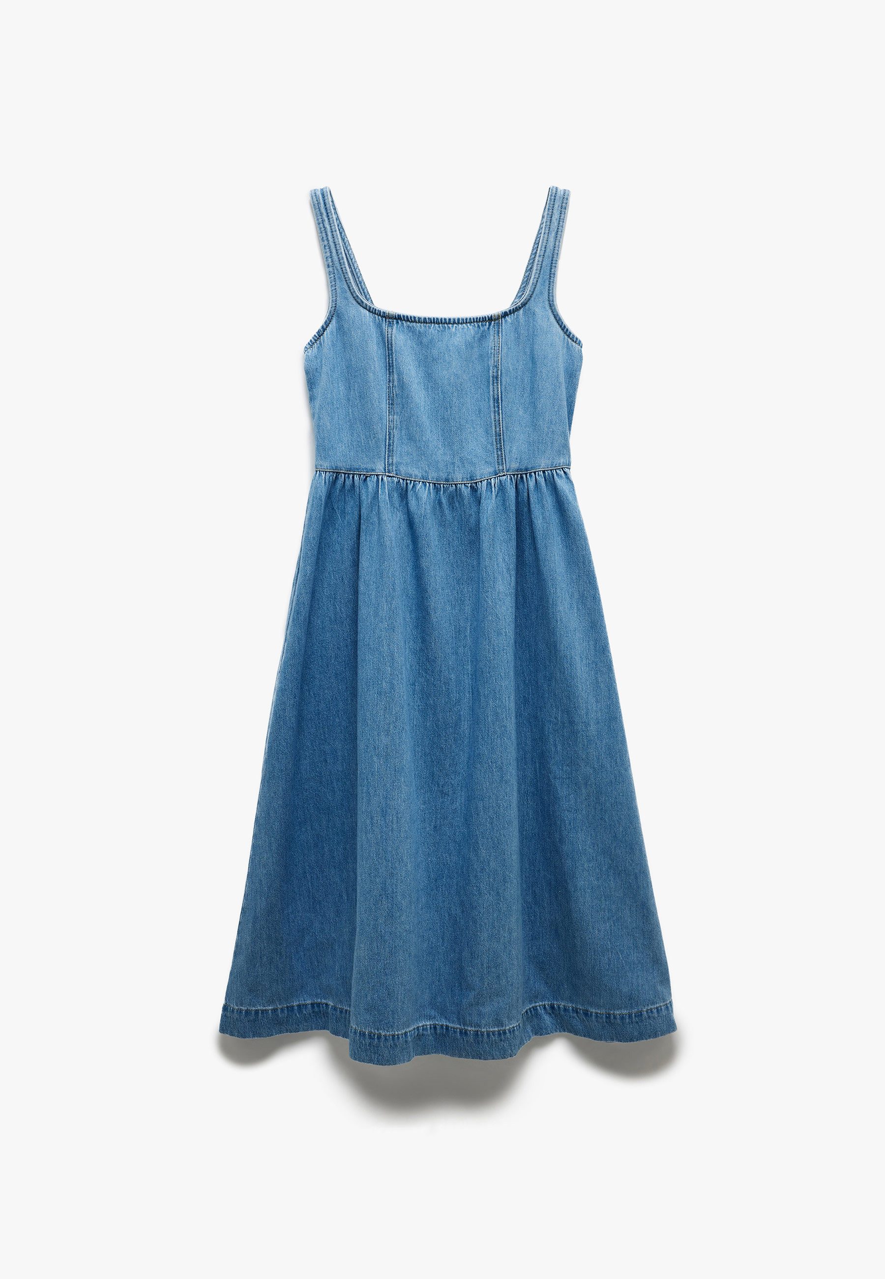 Koton Jeanskleid Denim Midi Länge Jeanskleid