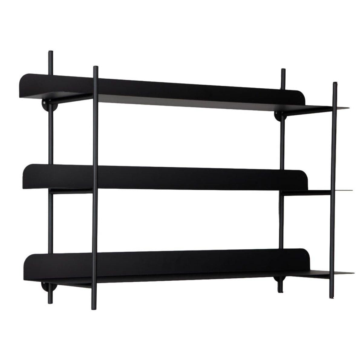 Present Time Regal Wandregal Riqueza Tres Wall Rack Schwarz