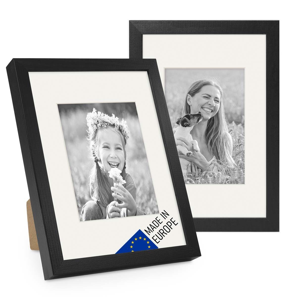 PHOTOLINI Bilderrahmen 2er Set Echtholz mit günstig online kaufen