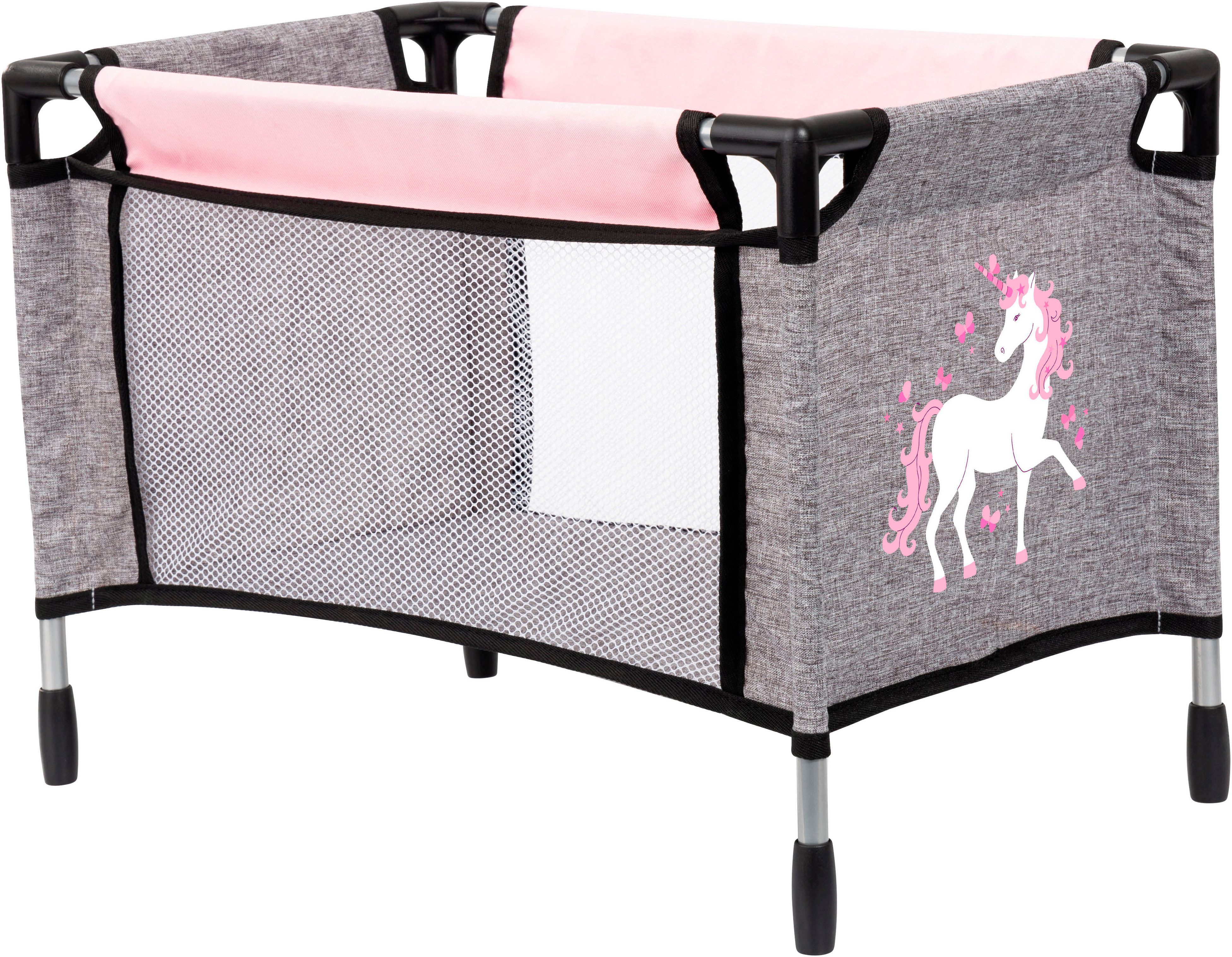 Bayer Kombi-Puppenwagen Xeo, grau/rosa, (Set)