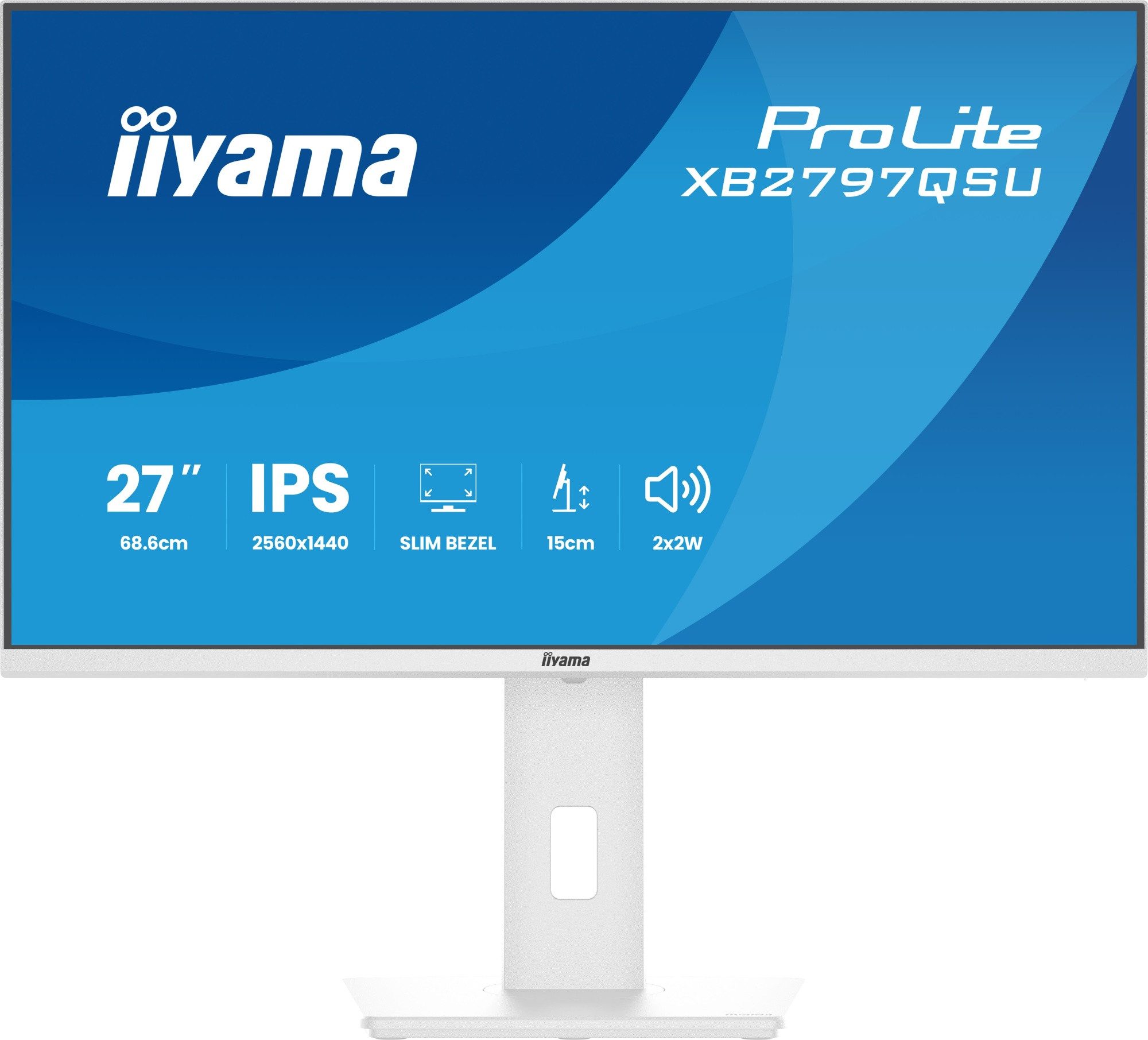 Iiyama ProLite XB2797QSU-W1 TFT-Monitor (68,6 cm/27 ", 2560 x 1440 px, QHD, 1 ms Reaktionszeit, 75 Hz, LED)