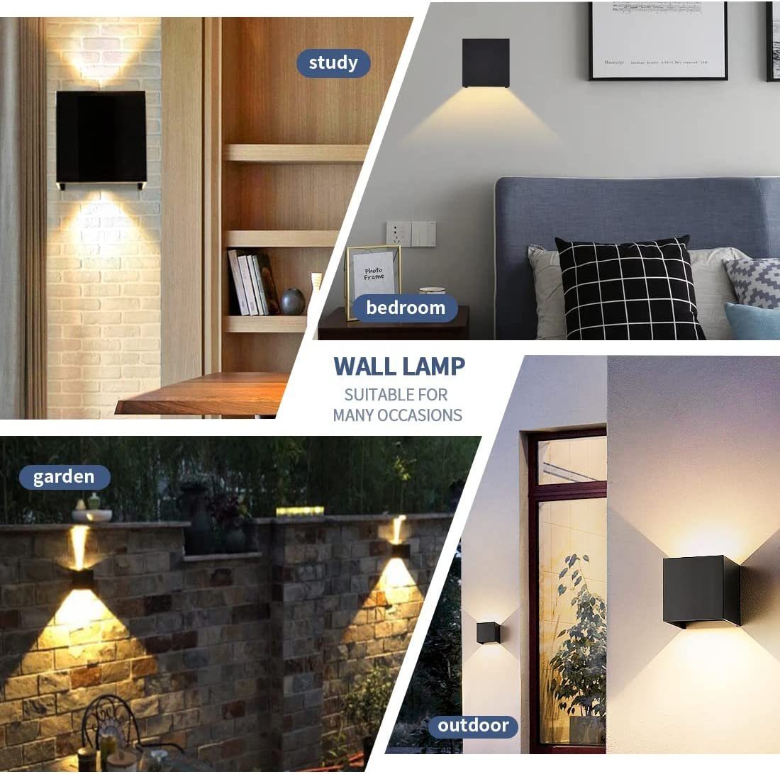7Magic Wandleuchte LED Wandleuchte, Wohnzimmern, für 2 Küchen, Einstellbarer Stück Schlafzimmern, Fluren, Treppen, Esszimmern Lichtstrahl