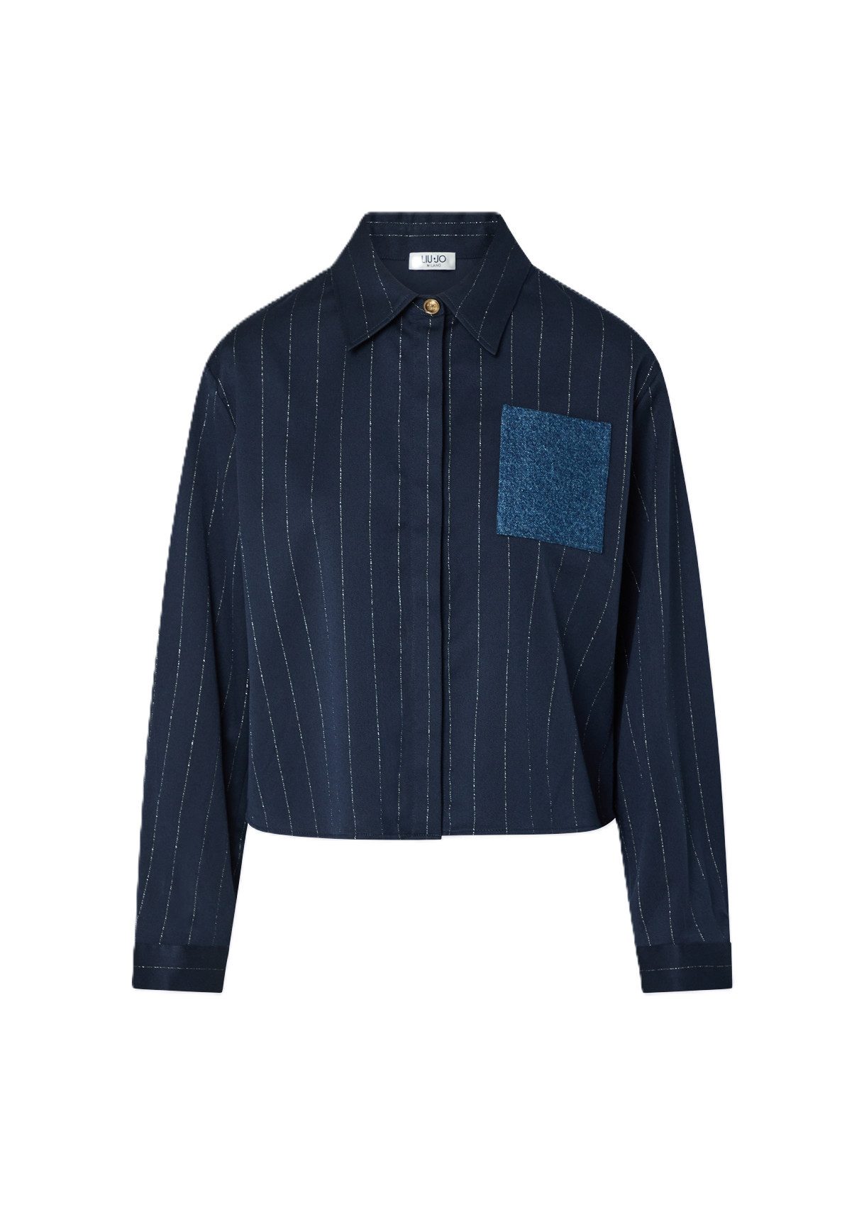 Liu Jo Jeansbluse CAMICIA GESSATA CON DENIM - modische Jeansbluse