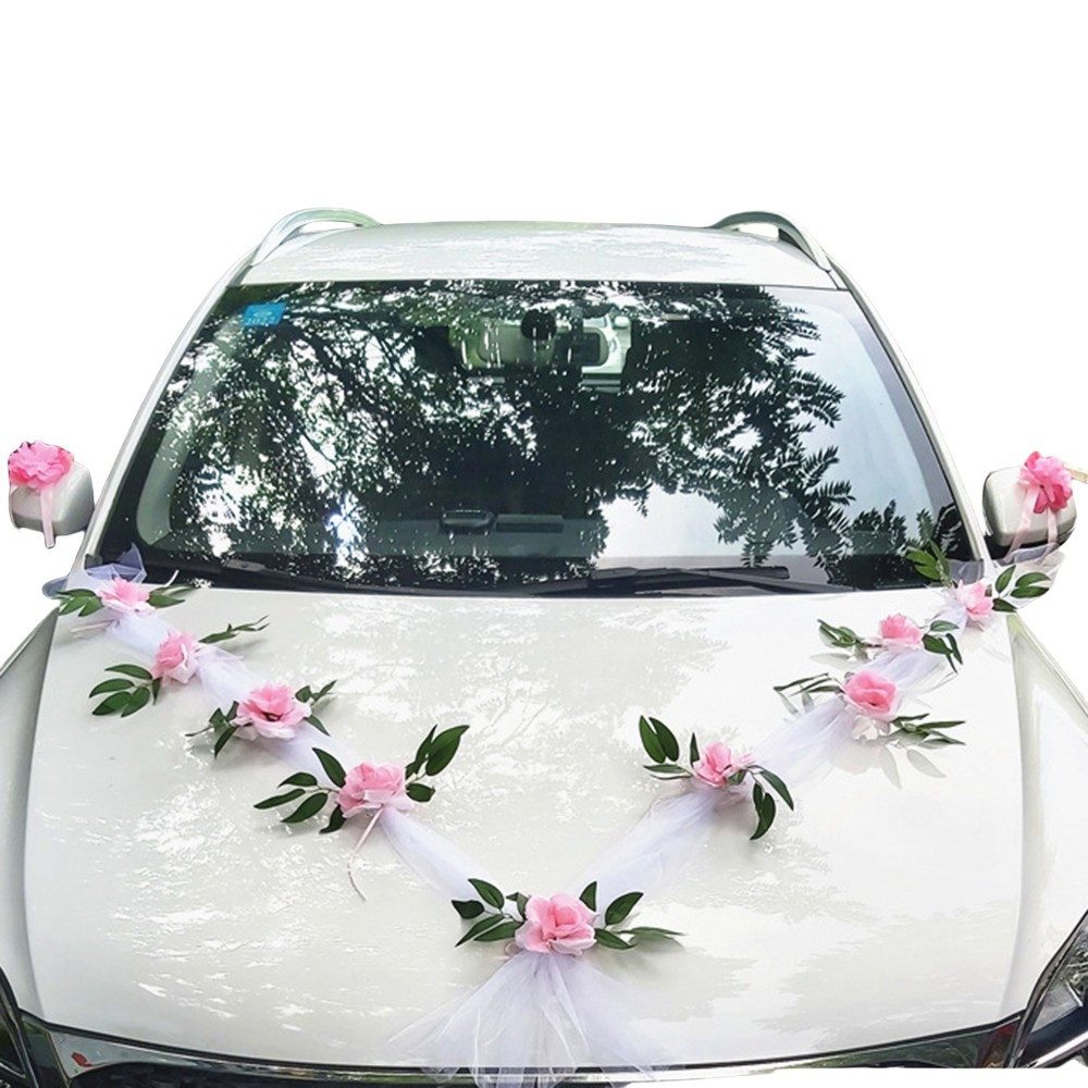 Kunstblume Autoschmuck Hochzeit Motorhaube Auto Wedding günstig online kaufen