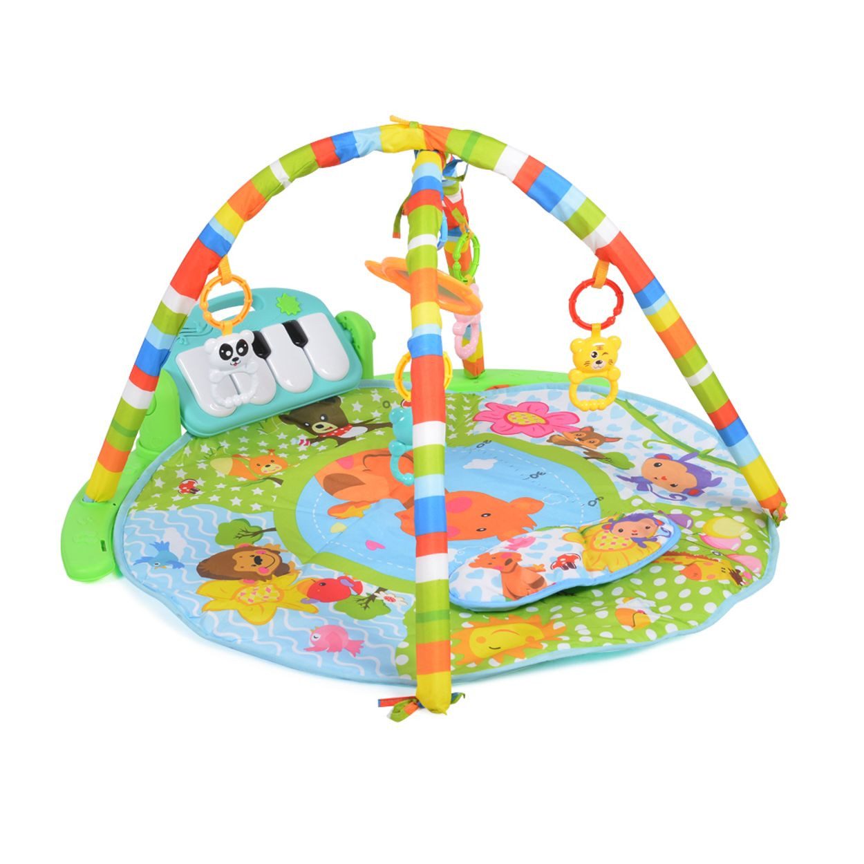 Moni Spielbogen Spielbogen Piano 696-R, Krabbeldecke, Musiktasten, Spiegel, Spielcenter