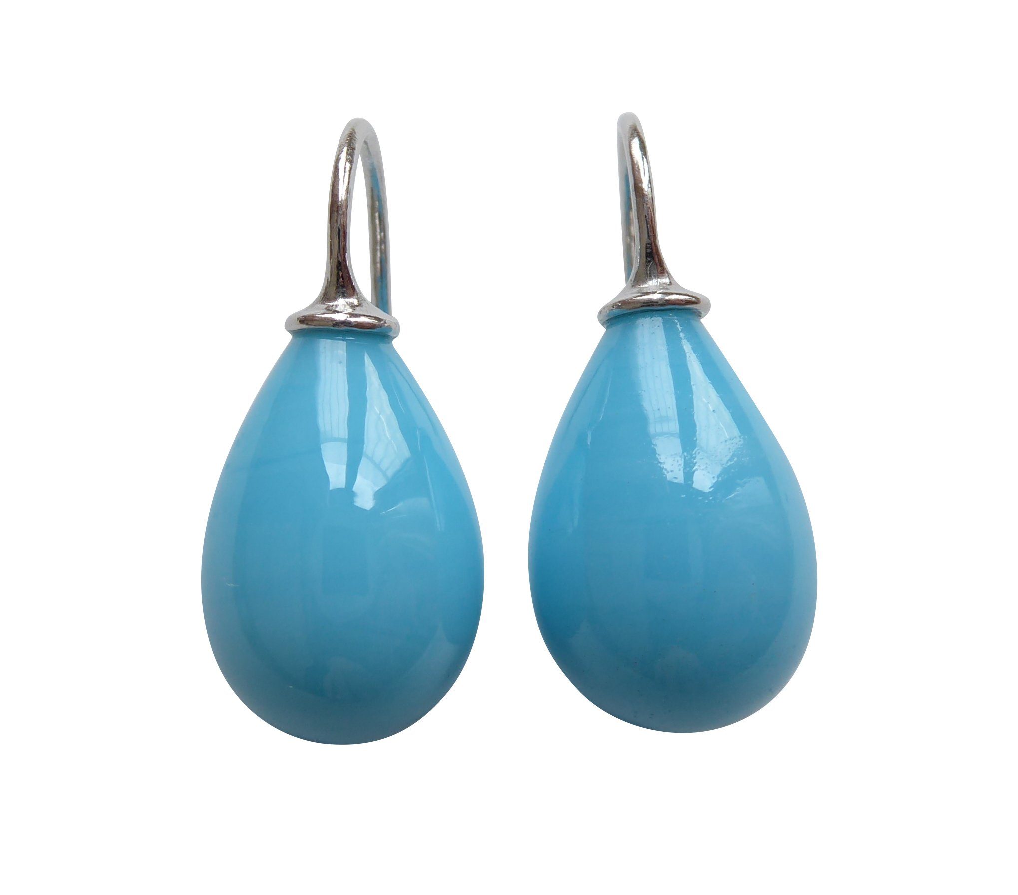 Paar Ohrhänger Lea türkis Sterlingsilber schicke Eyecatcher