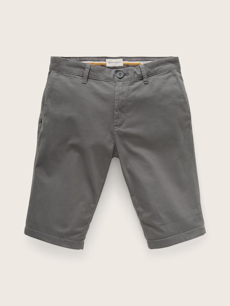 Satin 10952 Chino (1-tlg) Grey TOM Stretch TAILOR Castlerock Shorts Shorts