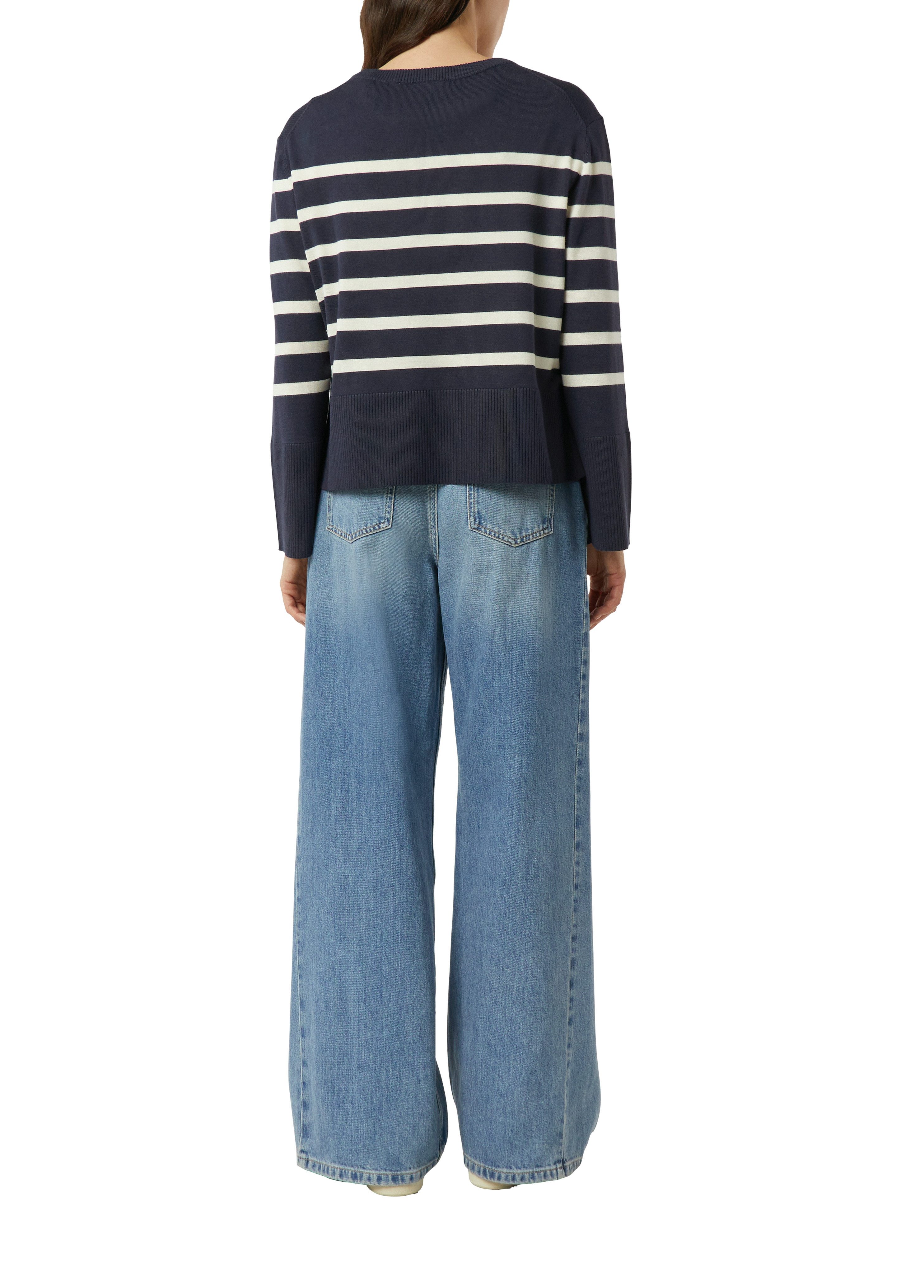 comma Strickpullover geringelt, Rundhals