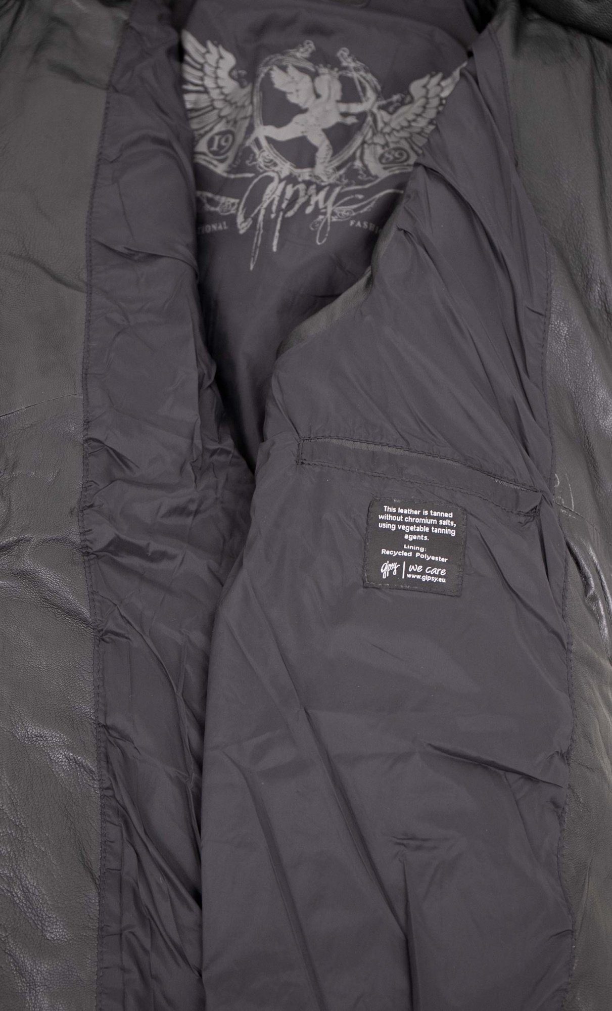 Gipsy by Mauritius Lederjacke GWVeo Gipsy - Damen Lederweste Steppweste Kapuze schwarz